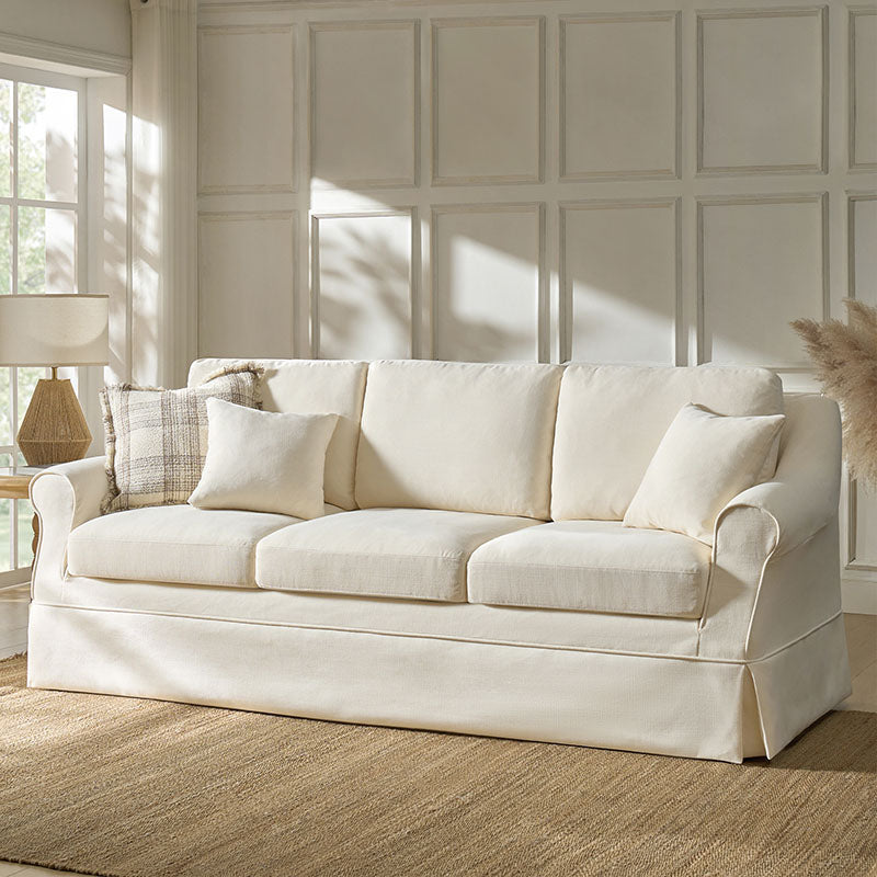 Belanda Linen Fabric Sofa with Removable Slipcover - Perfect for Living Room, Lounge & Cozy Home Decor