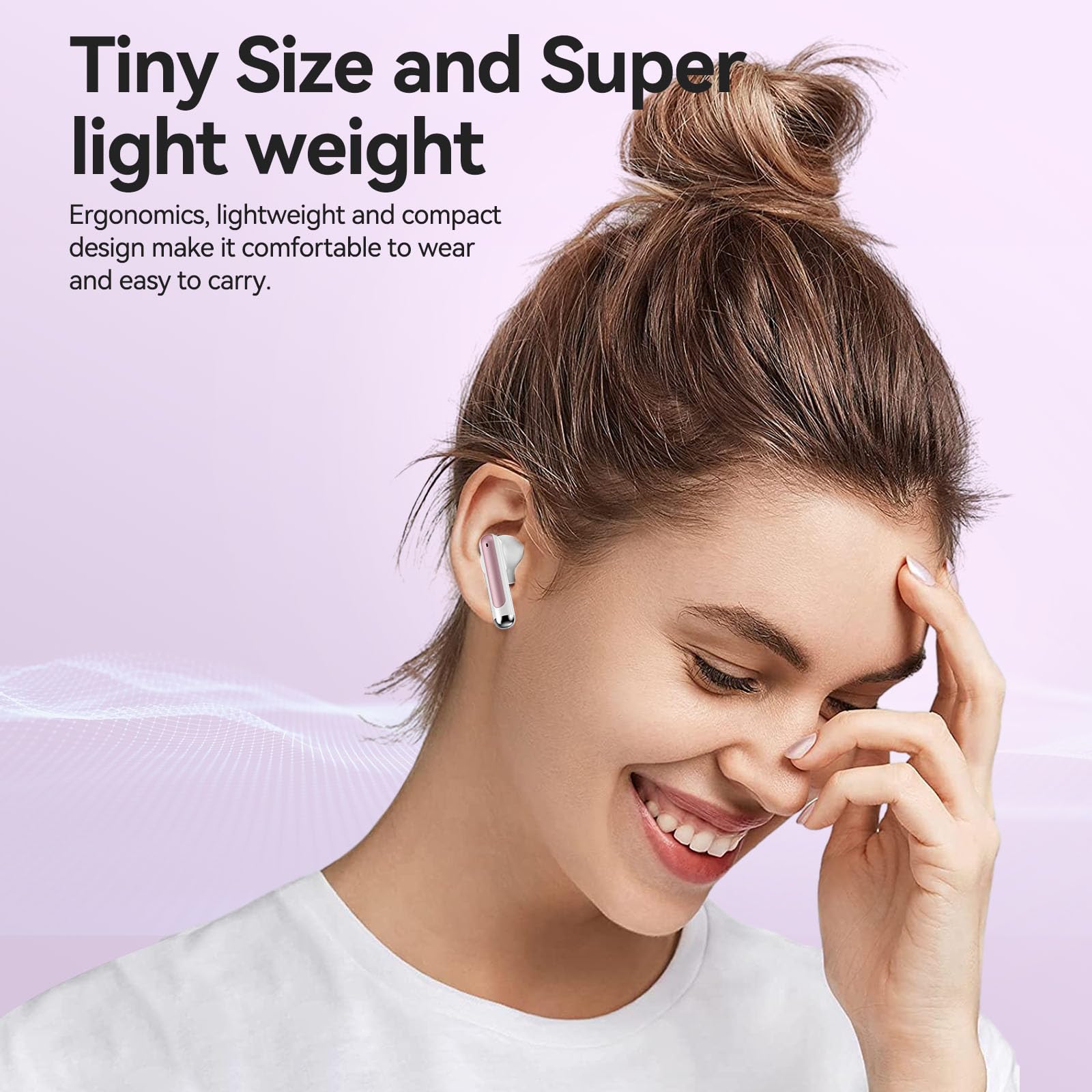 Bluetooth 5.3 Wireless Earbuds with ENC Noise Cancelling - 42H Playtime for Running & Workout