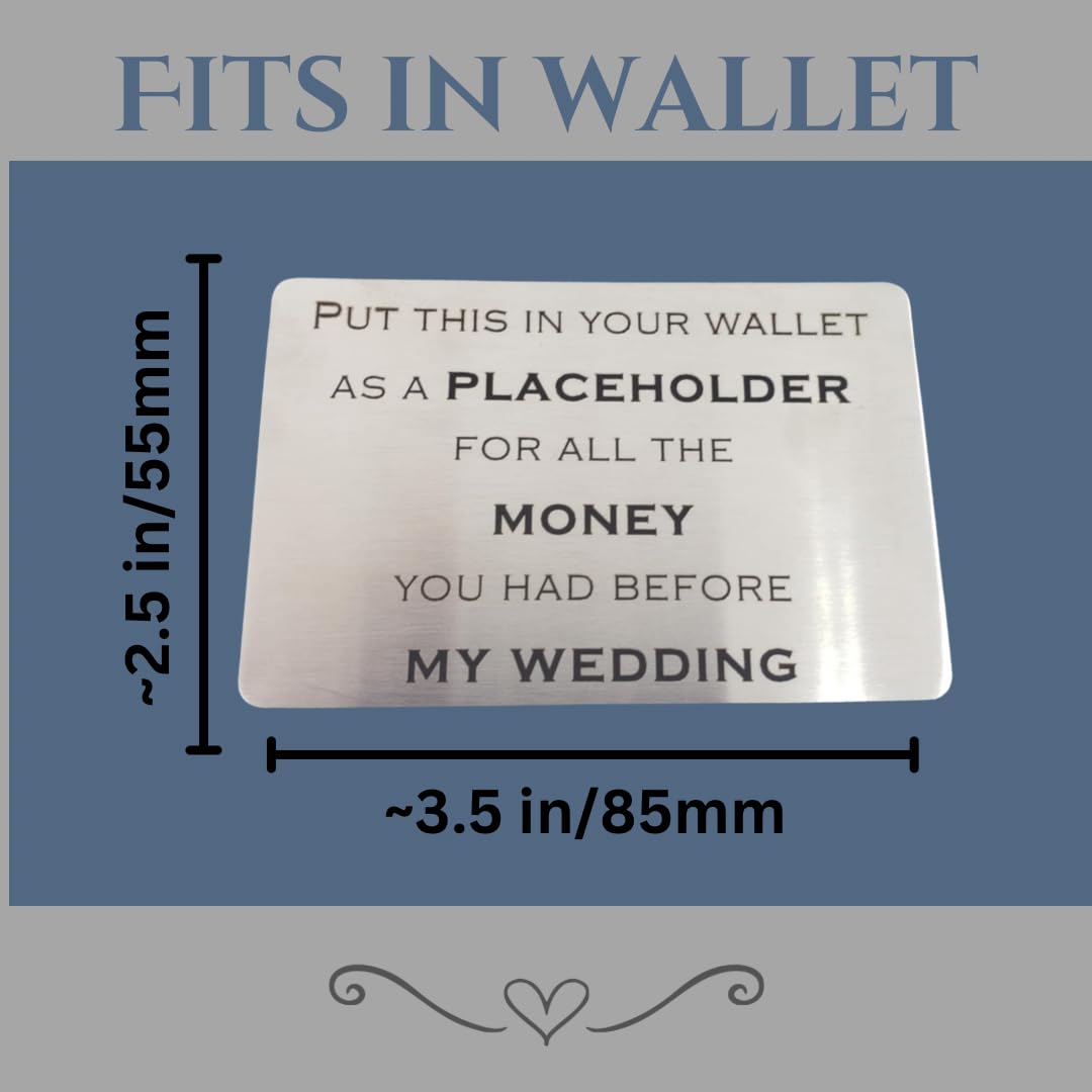 Father of the Bride Gift Ideas - Personalized Wallet Card for Wedding Day - Thoughtful Daughter to Dad Present - Perfect Father of the Bride Gift from Bride - Great for Wedding Speeches, First Dances & Special Father-Daughter Moments