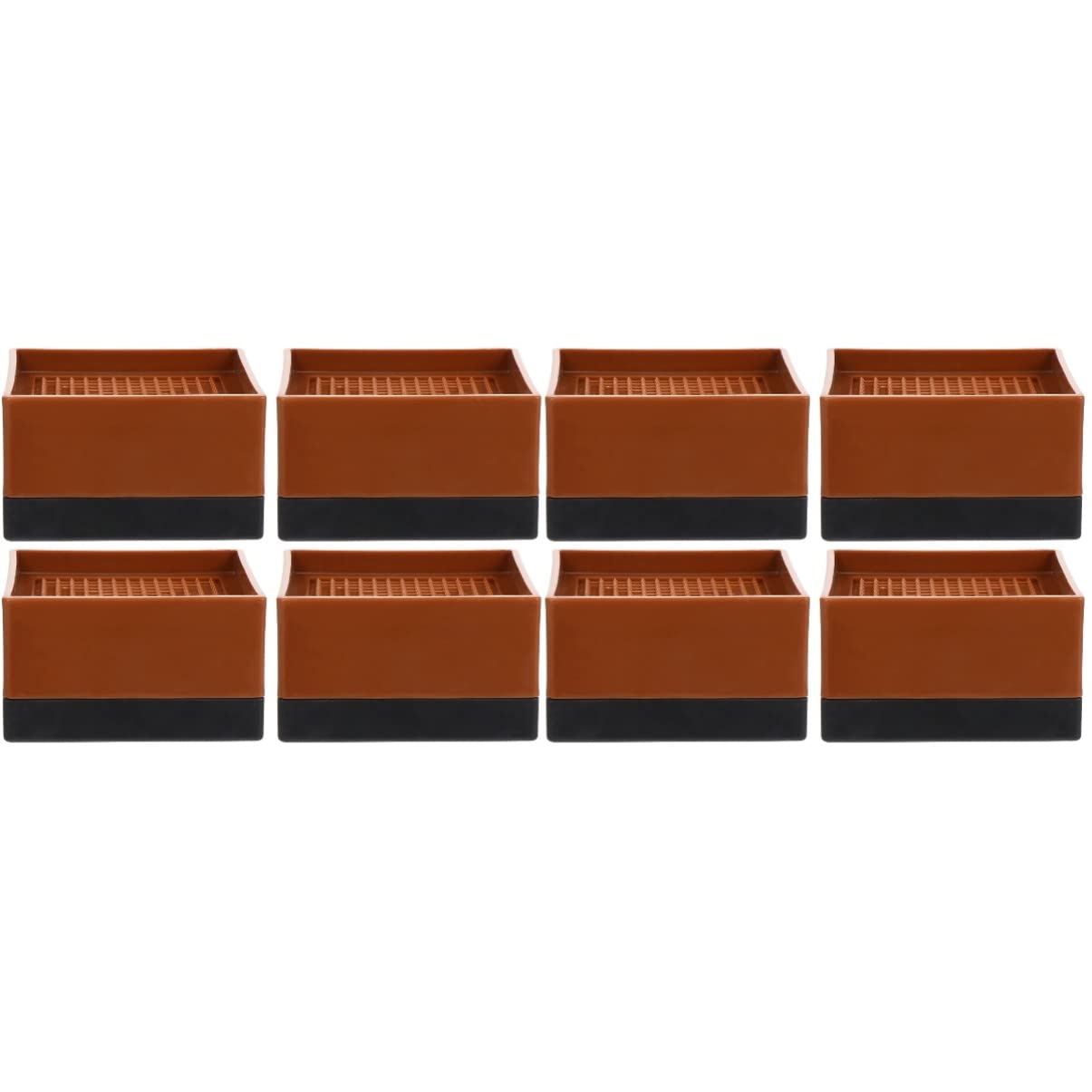 Housoutil 8-Piece Plastic Bed Risers - Heavy Duty Bed Lifters & Table Risers for Extra Storage Space - Ideal for Dorm Rooms, Small Apartments & Under-Bed Organization