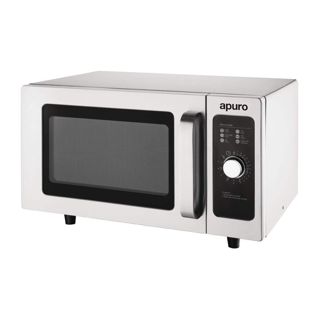 Apuro 25L Light Duty Commercial Microwave - Manual Control, Perfect for Small Restaurants, Food Trucks & Office Kitchens