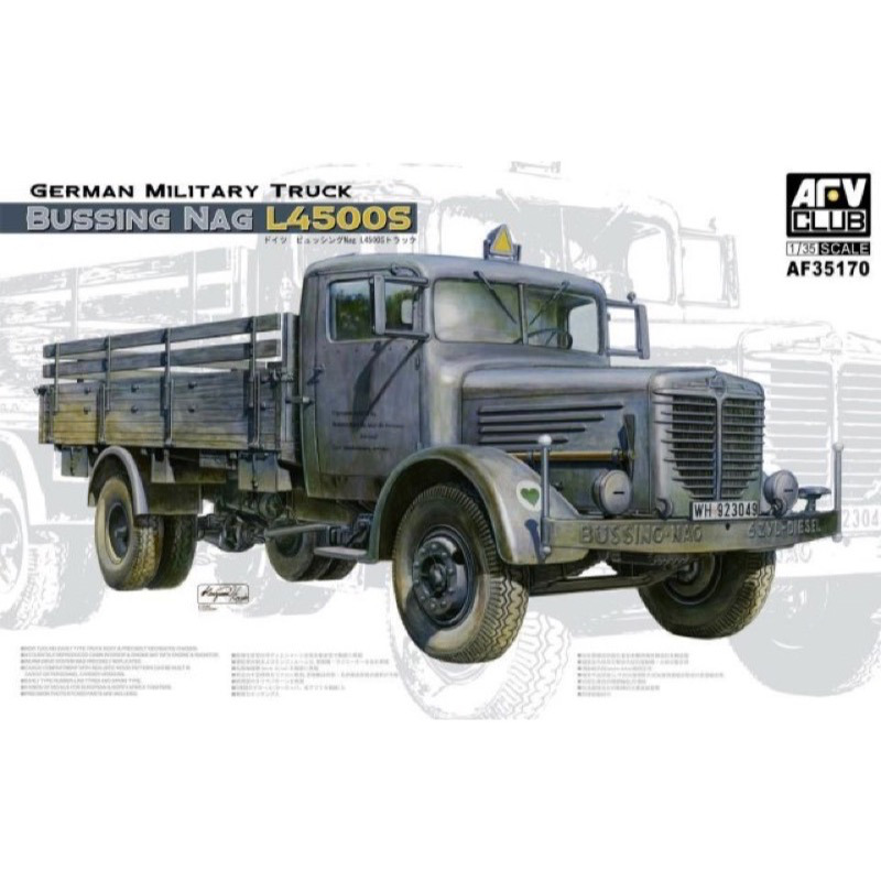 1/35 Scale German Bussing NAG L4500S Military Truck Model Kit - AFV 35170 - Perfect for WWII Dioramas, Military Collectors & Scale Model Enthusiasts