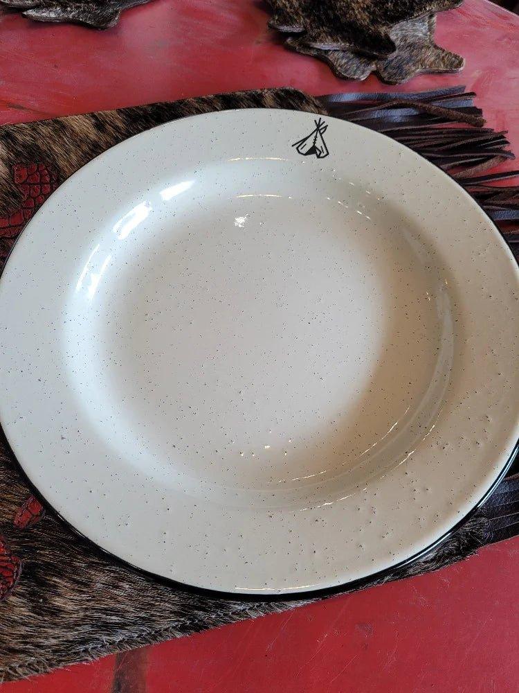 Vintage Style Enamelware Dishes - Tepee Camp Pendleton Collection | Durable & Lightweight for Camping, Picnics & Outdoor Adventures