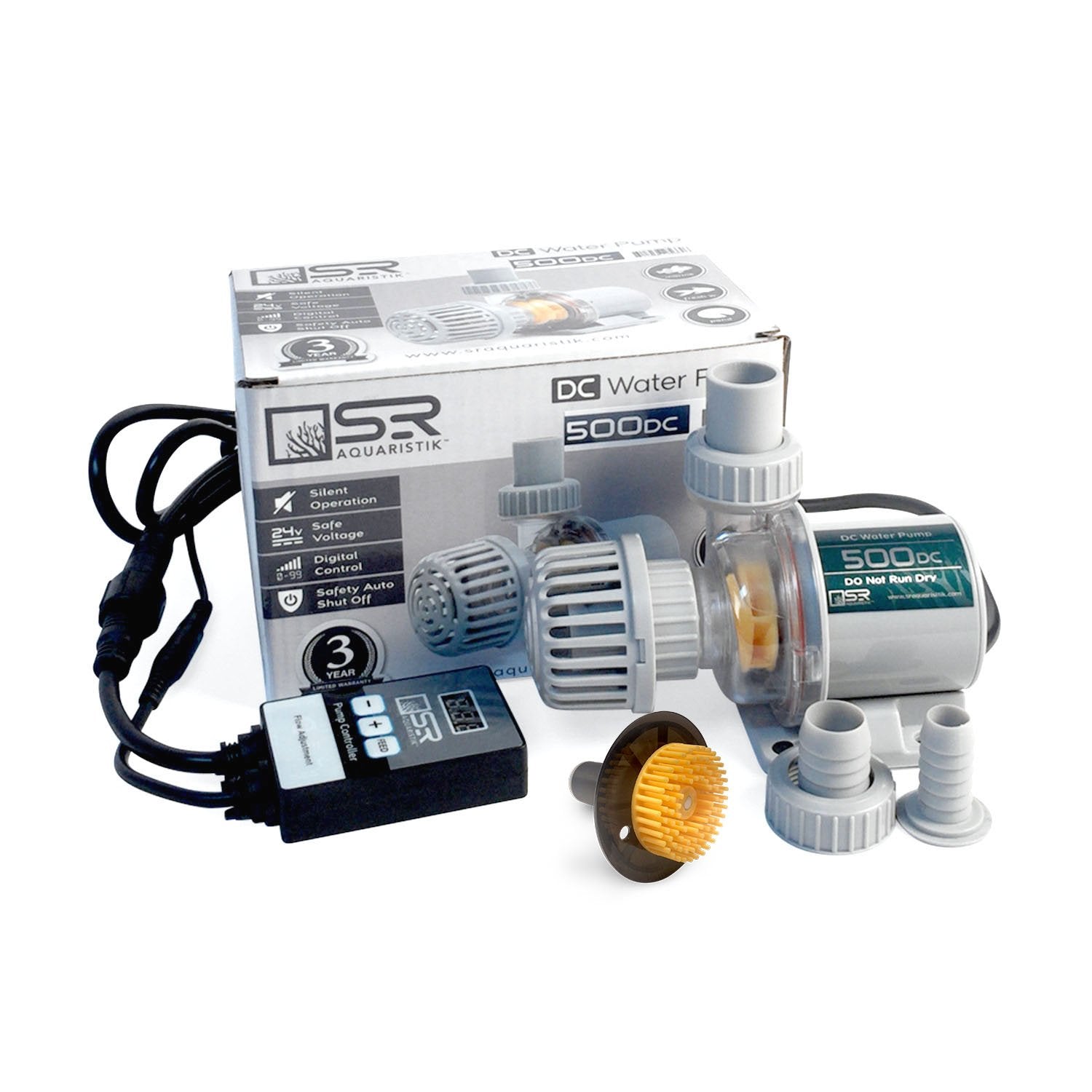 High-Efficiency DC Water Pumps with Skimmer Impeller - Submersible & Portable for Ponds, Fountains & Hydroponics | Perfect for Aquariums, Garden Irrigation & Water Features
