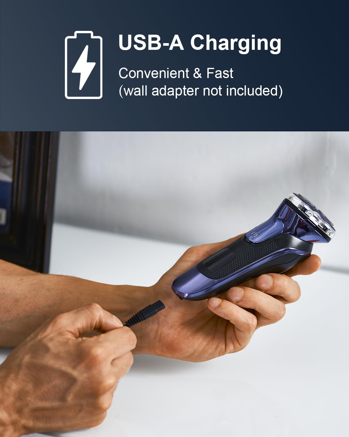Best Electric Razor for Men - Rechargeable Wet & Dry Waterproof Cordless Shaver with Pop-Up Trimmer - Perfect for Travel, Gym & Daily Shaving