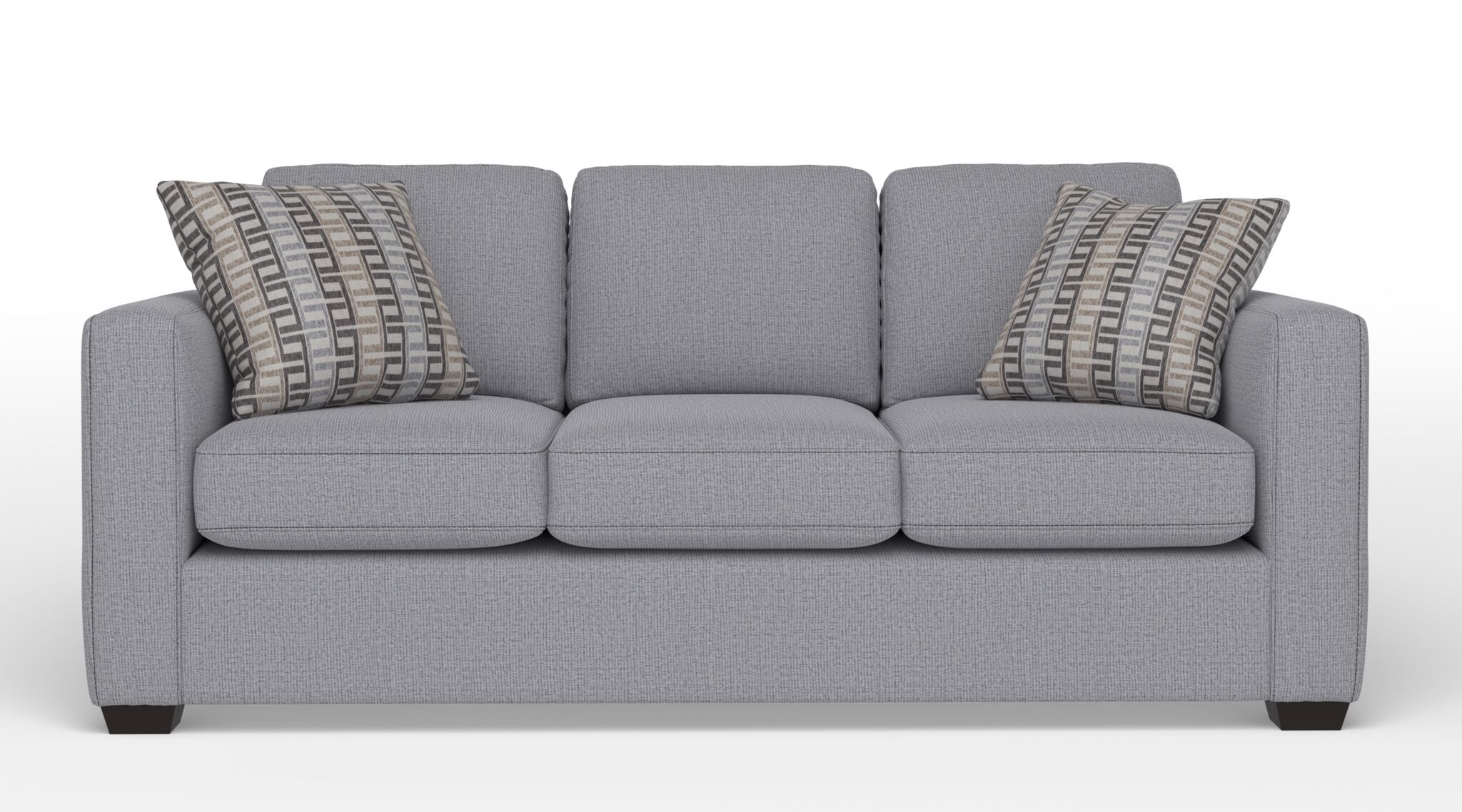 Caleb Queen Sofa Bed with Innerspring Mattress in Safari Light Grey - Convertible Sleeper for Small Spaces, Guest Rooms & Apartments