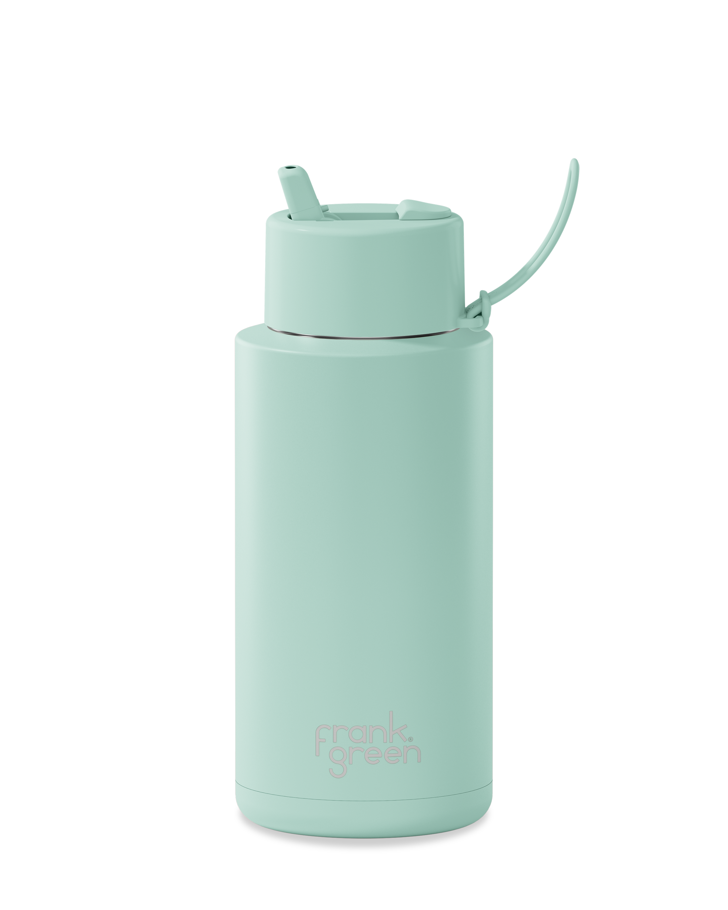 Eco-Friendly Ceramic Reusable Water Bottle 34oz (1000ml) - Mint Green - Perfect for Gym, Office & Outdoor Activities