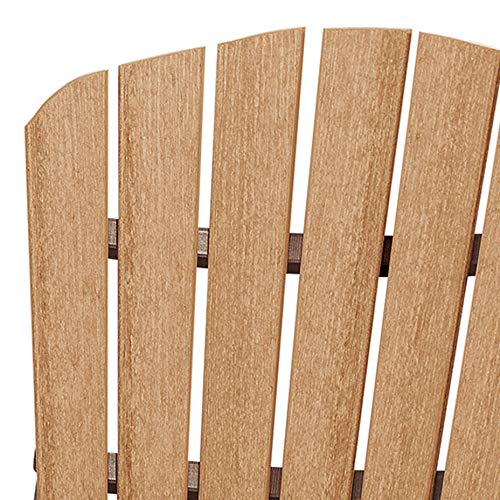 Premium Cedar Folding Adirondack Chair - OS Home & Office 519CTB, One Size, Tudor Brown - Perfect for Patio, Garden, Poolside & Outdoor Relaxation