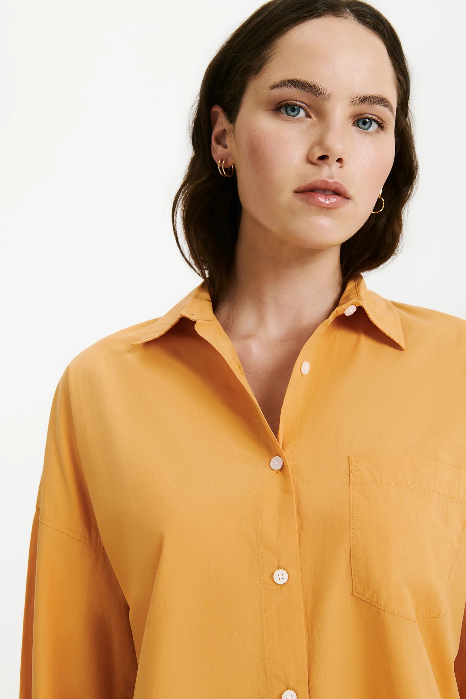 Cruz Poplin Shirt for Men - Classic Mandarin Collar Button Down Shirt - Perfect for Business Casual, Office Wear & Summer Outfits