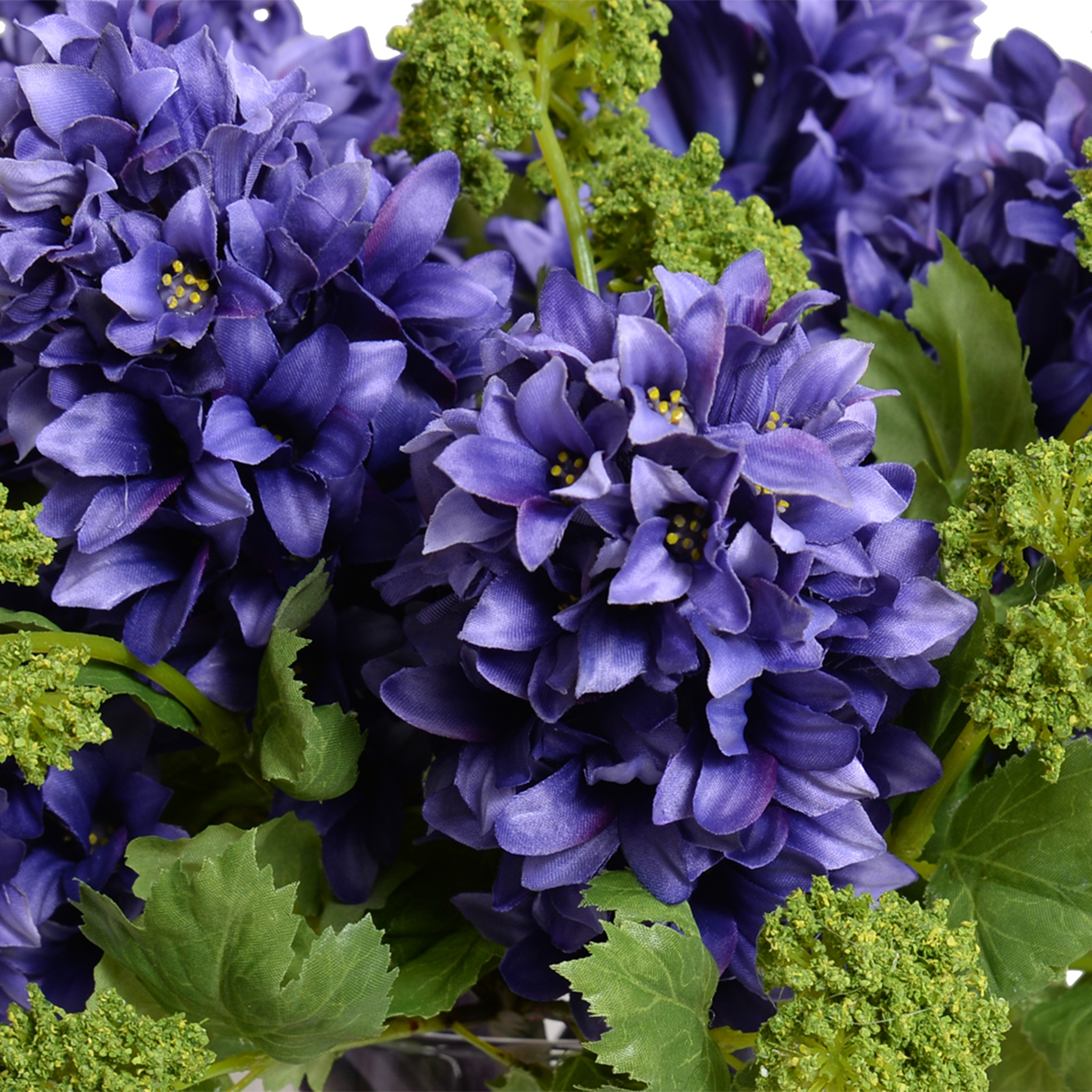 14-Piece Faux Hyacinth & Viburnum Artificial Flower Arrangement - Realistic Silk Floral Centerpiece for Home Decor, Wedding, Table, Office, and Party Decorations