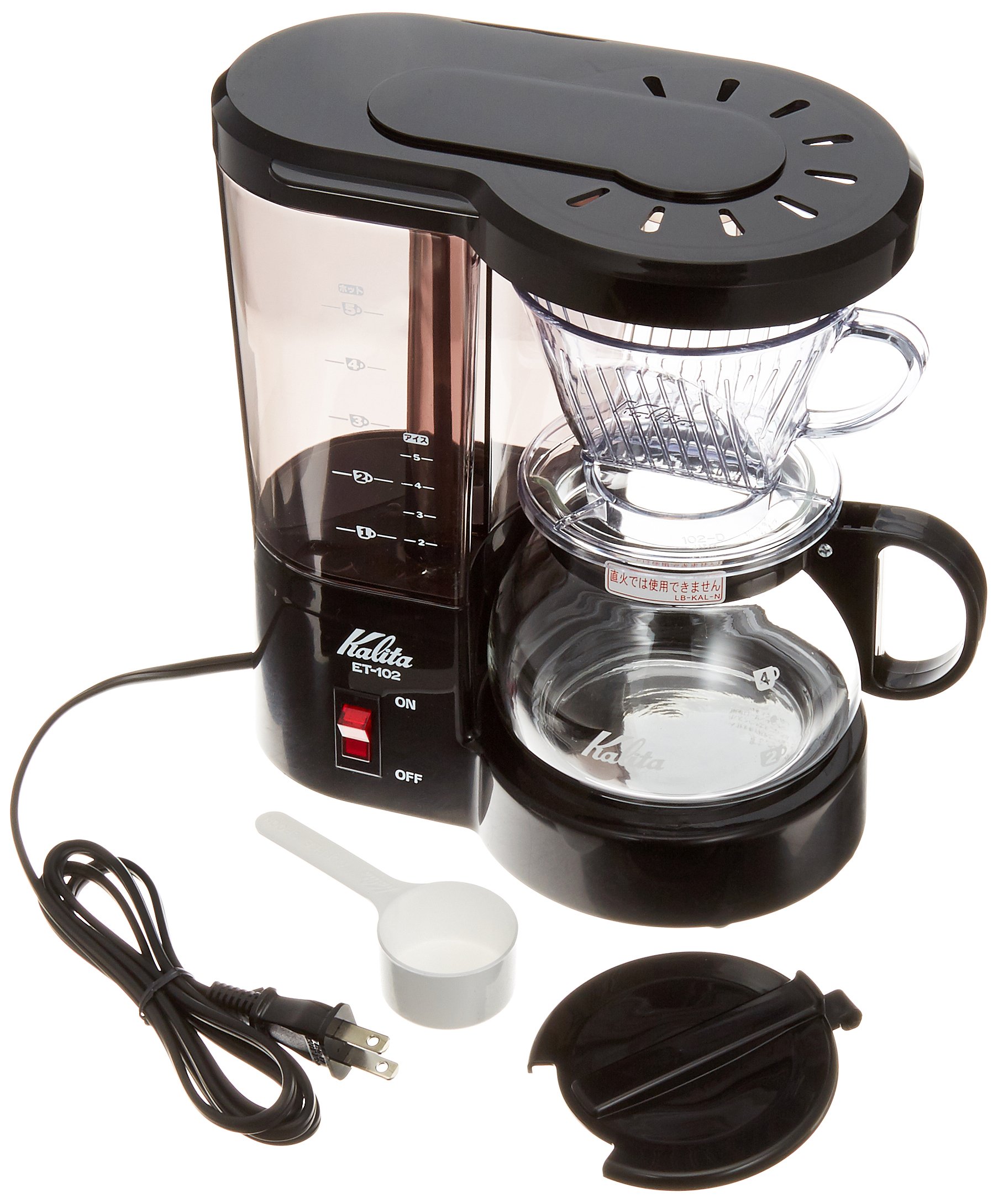 Premium Kalita Wave 185 Coffee Dripper (Black ET-102) - Perfect for Pour Over Coffee Brewing at Home, Office or Camping