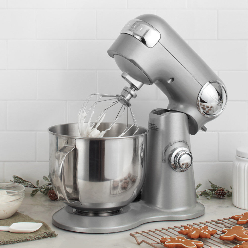 Cuisinart Precision Master 5.5 Qt (5.2L) Stand Mixer - Silver (Refurbished with Warranty) | Model CSM-100S | Perfect for Baking Cakes, Cookies & Bread Dough