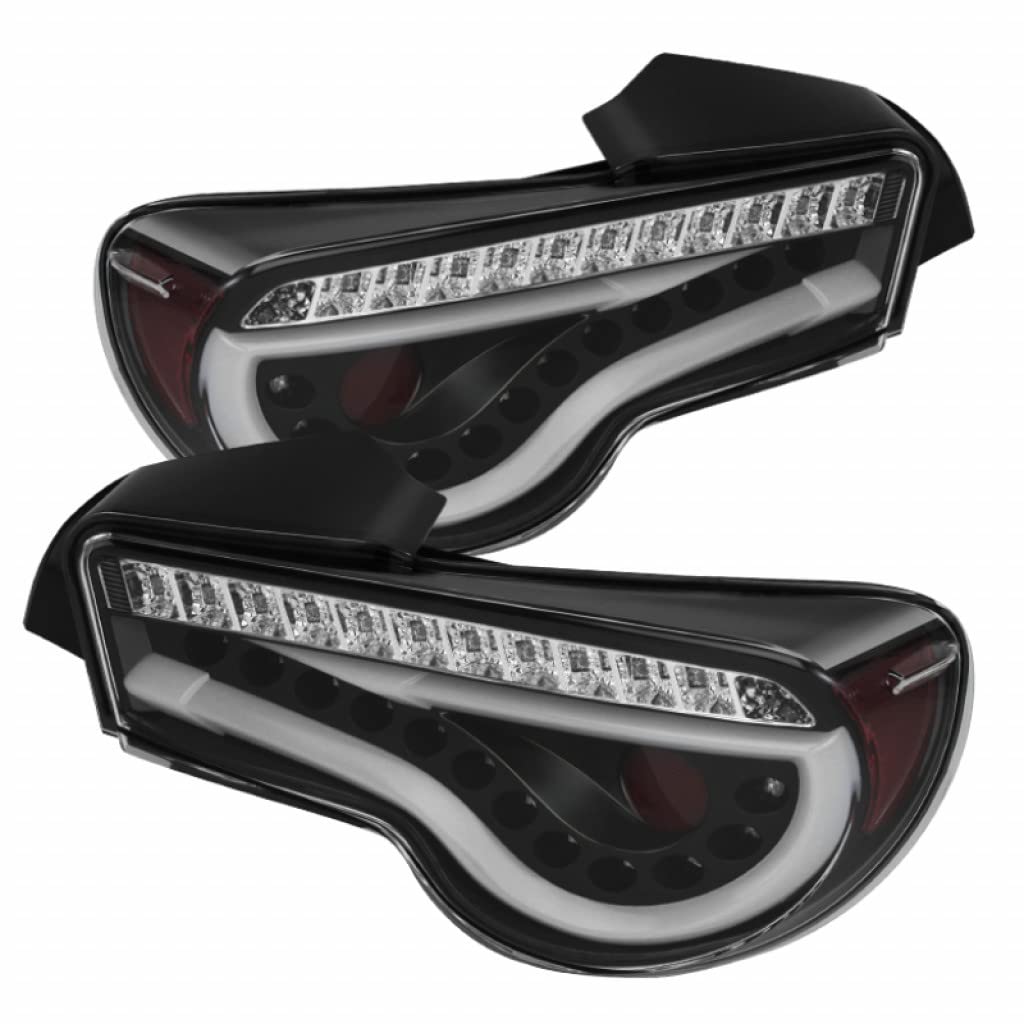Spyder LED Tail Lights for Subaru BRZ 2013-2016 - Black Light Bar Pair (Part# 5072009) | Upgrade Your Car's Rear Style & Visibility for Night Driving