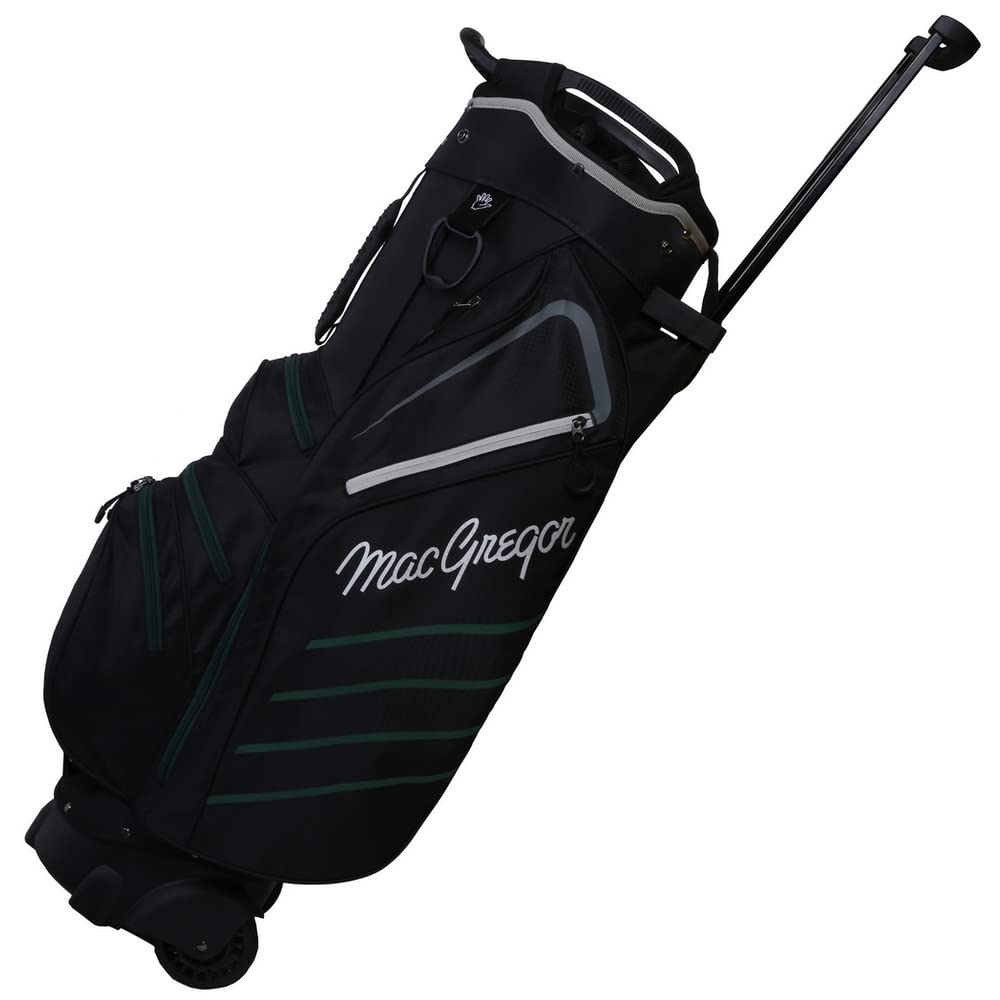 MacGregor Golf VIP Cart Bag with Built-in Wheels & Handle - 14-Way Divider Top - Lightweight Golf Stand Bag for Men & Women - Perfect for Golf Carts & Push Carts