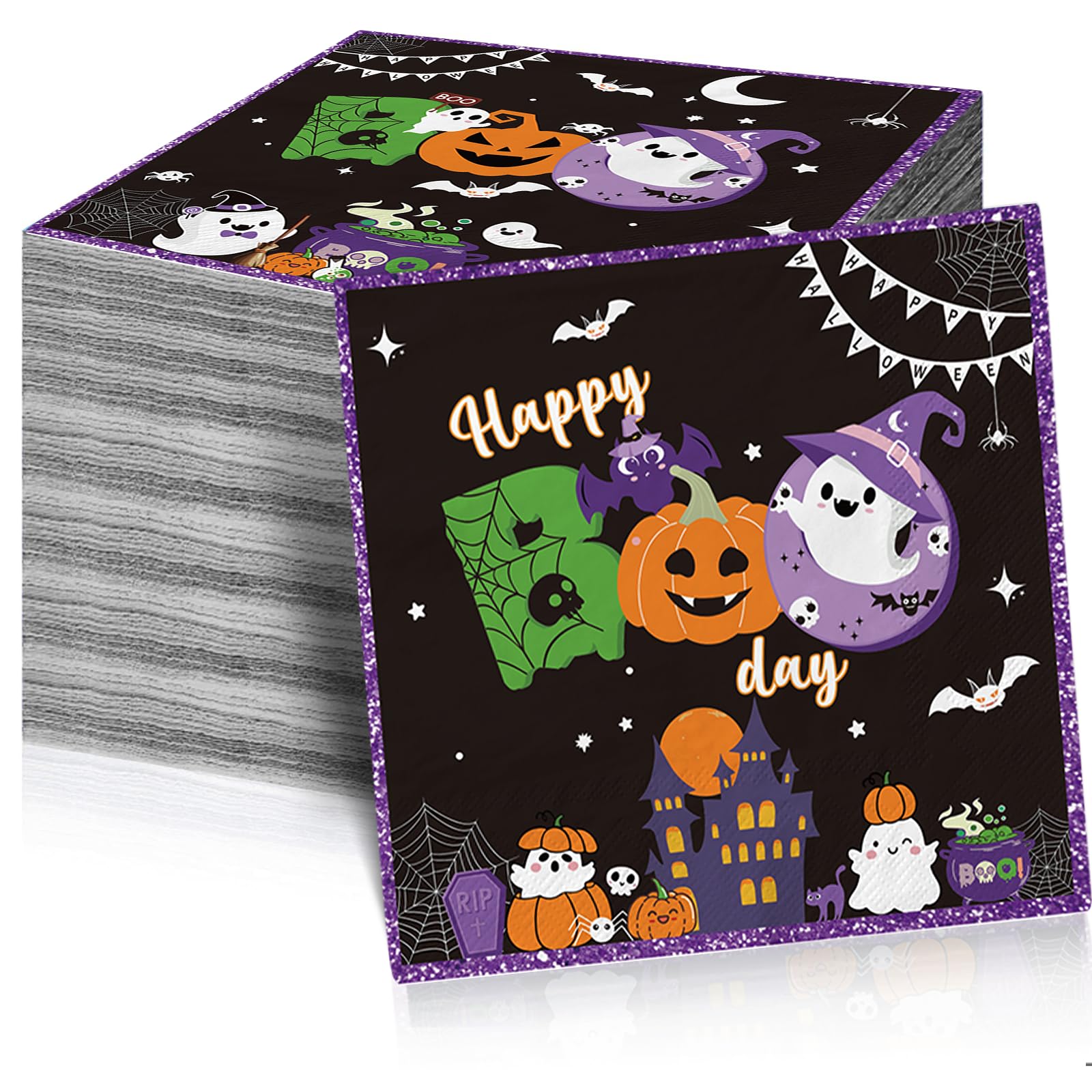 Booday Premium Party Napkins - Fun & Colorful Disposable Napkins for Kids & Adults - Perfect for Birthday Parties, Baby Showers & Celebrations