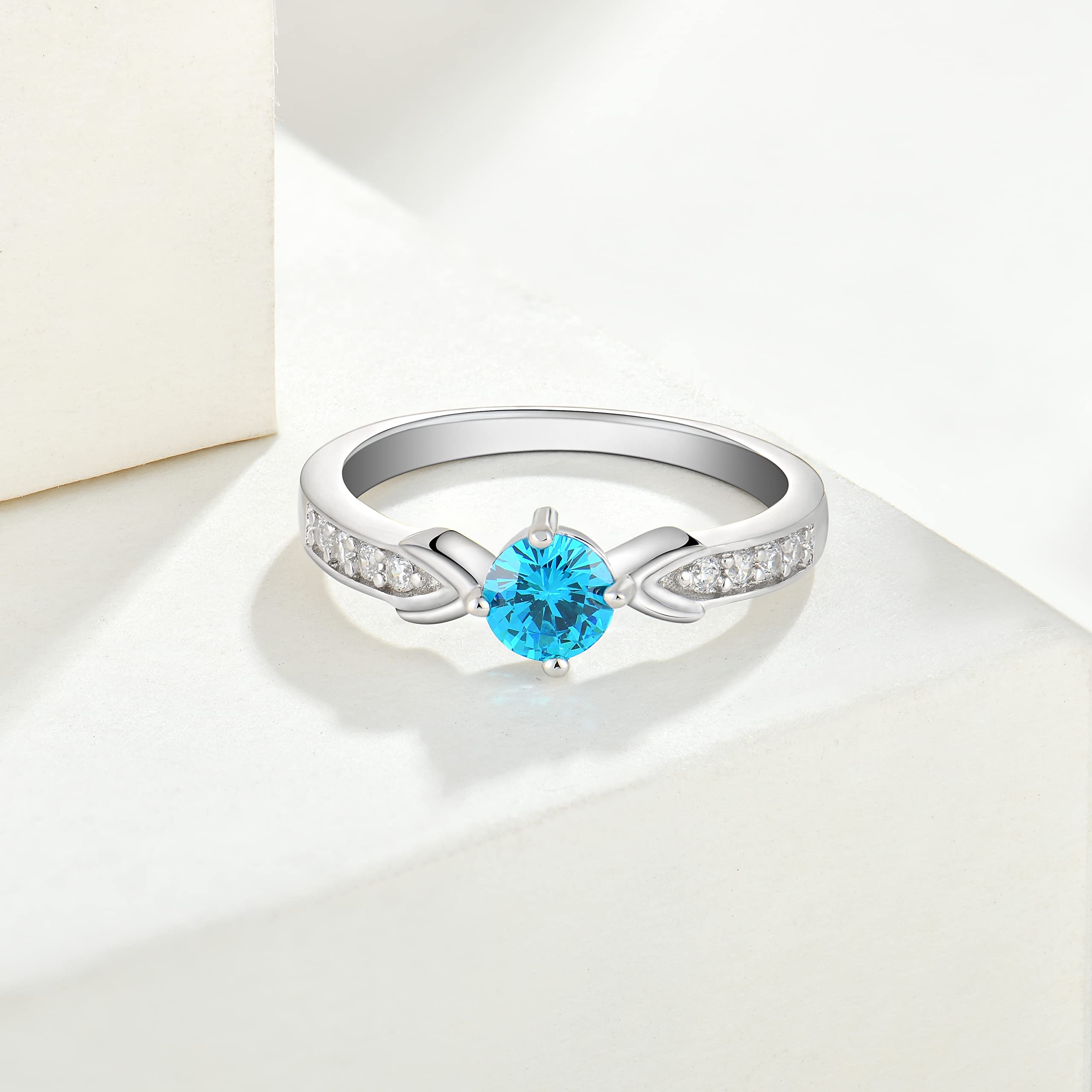 Starchenie Promise Rings for Women - Sterling Silver Rings for Her, Engraved Love & Commitment Jewelry - Perfect for Anniversaries, Engagements & Special Occasions