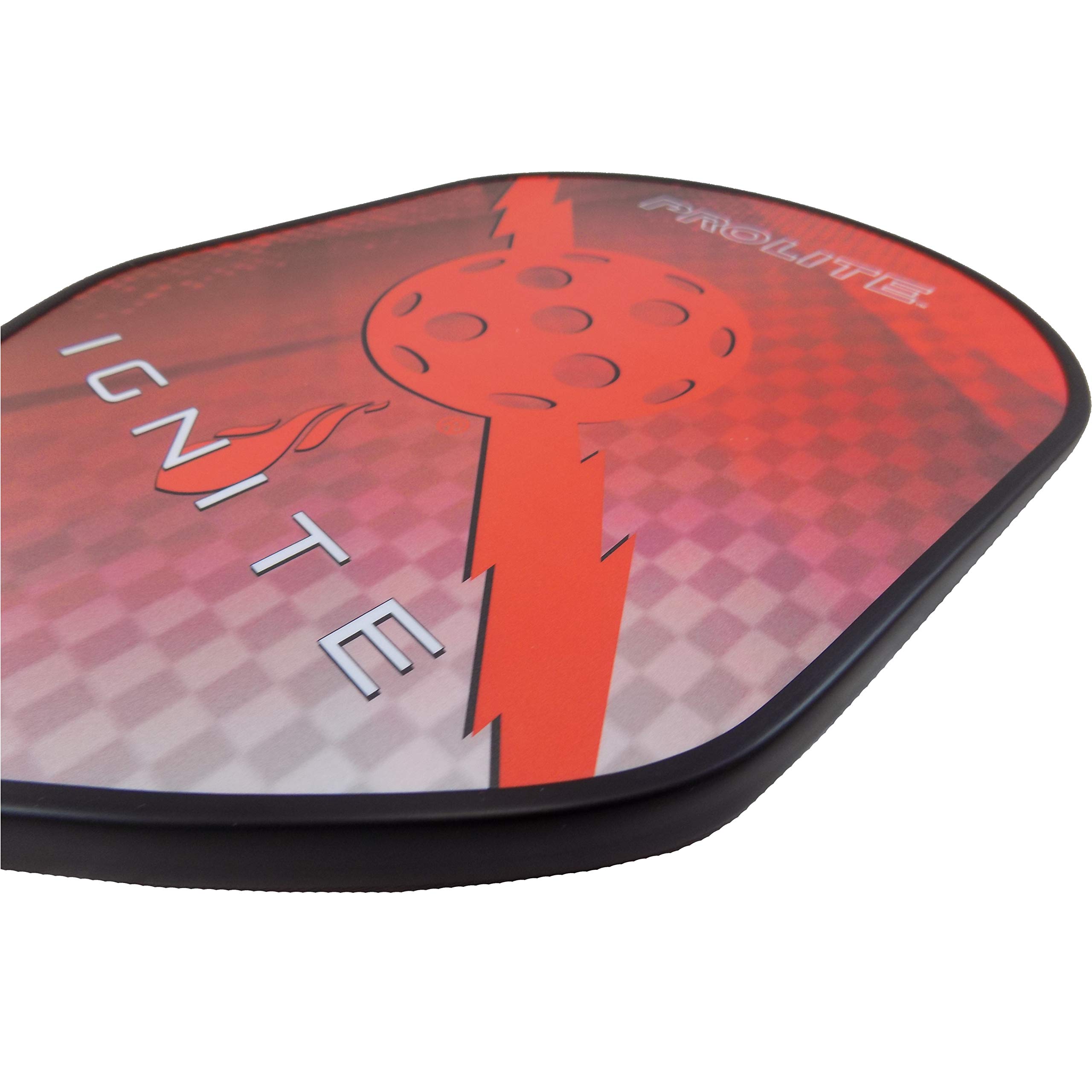 PROLITE Ignite Pickleball Paddle - Lightweight Carbon Fiber Racket for Adults & Seniors - USAPA Approved for Tournament Play - Perfect for Outdoor & Indoor Courts - Red