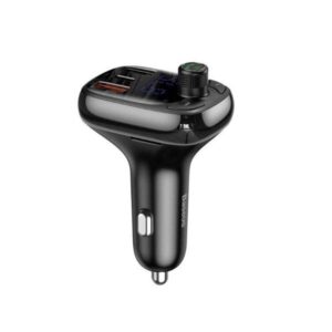 Baseus Bluetooth FM Transmitter & Car Charger with Quick Charge 3.0 - Wireless Audio Adapter for Hands-Free Calling & Music Streaming in Your Vehicle