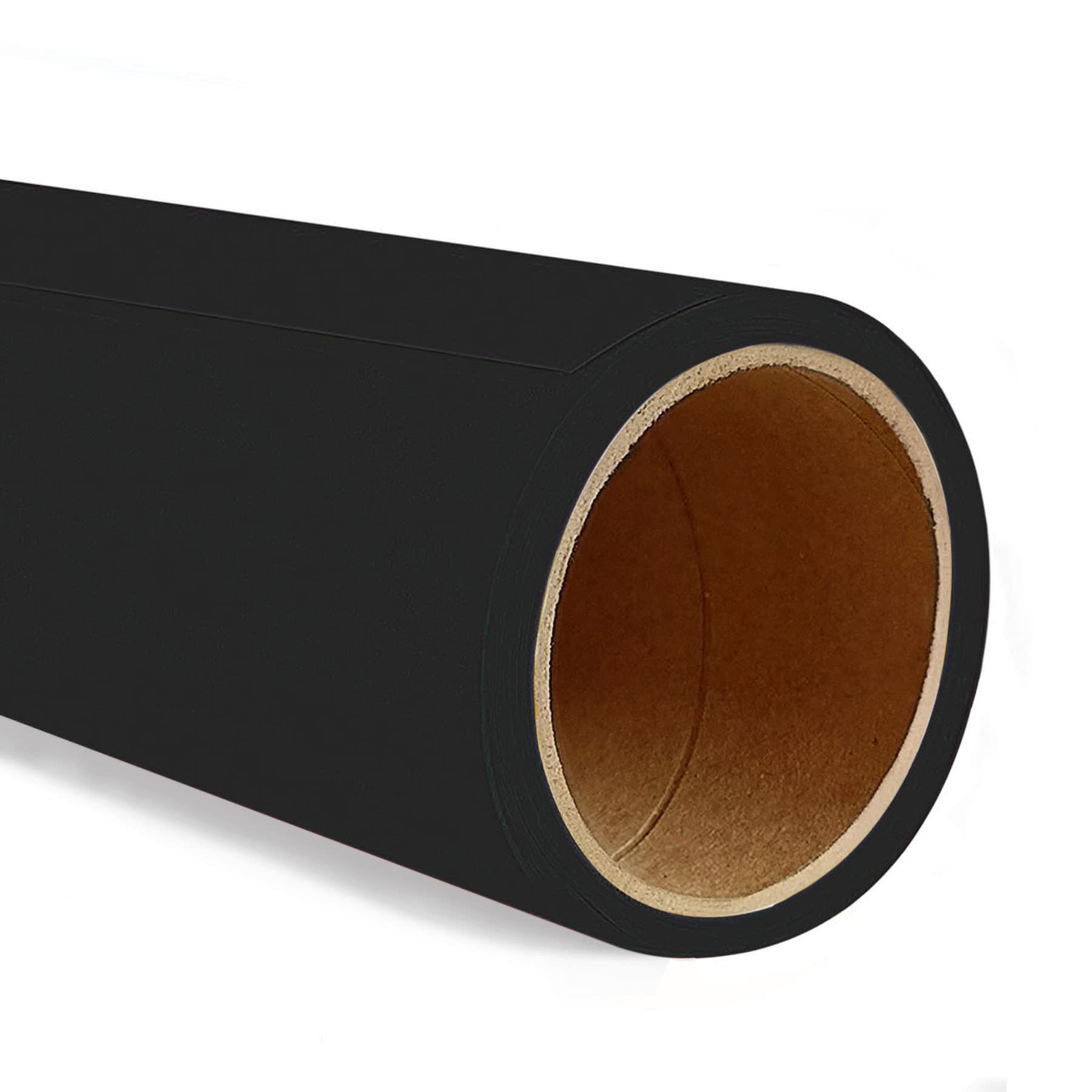 Ultra Black Seamless Photography Backdrop Paper Roll - 53”x16' Professional Photo Background for Studio, Portrait, Product & YouTube Videos