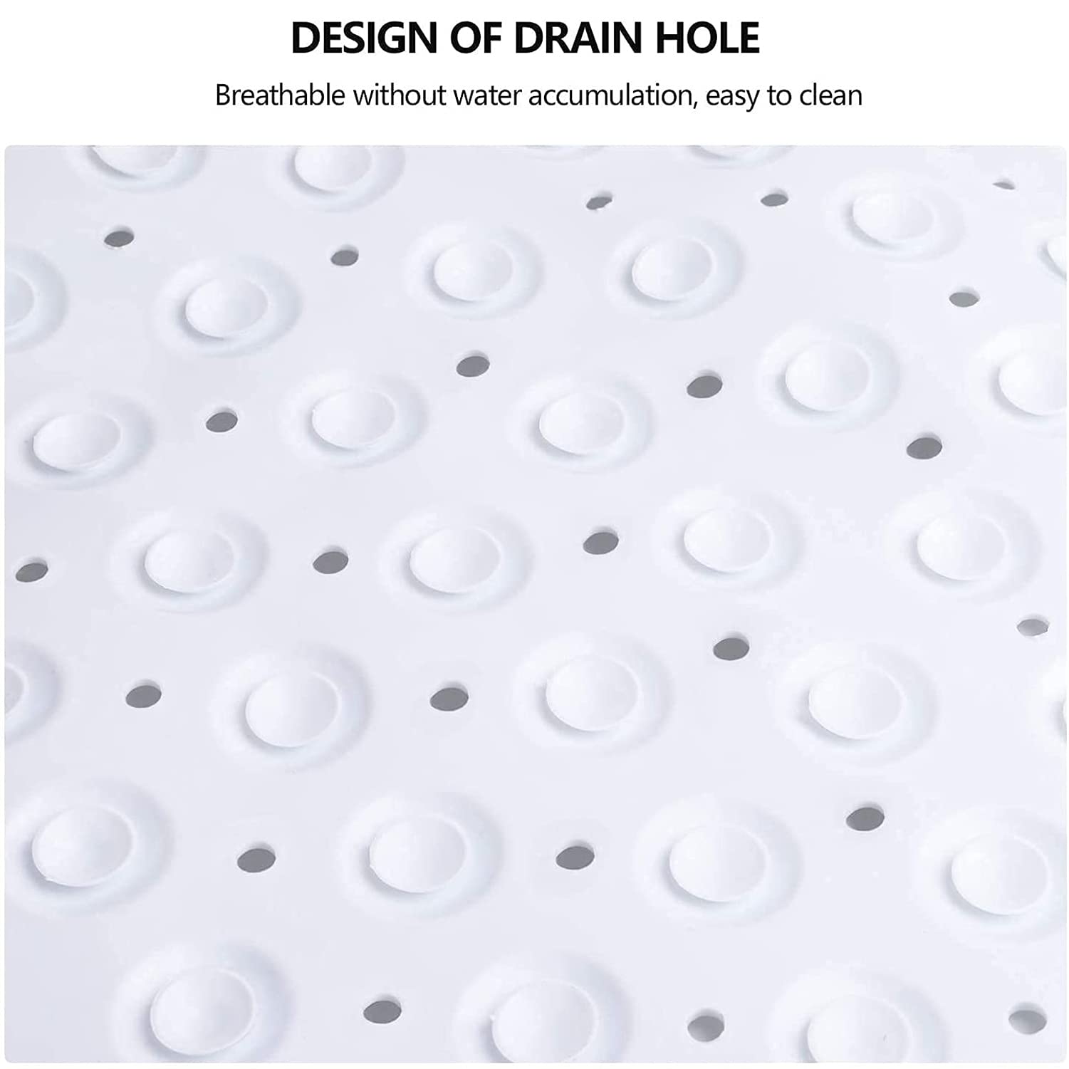 Non-Slip Corner Shower Mat with Suction Cups & Drain Holes - Machine Washable Bathroom Anti-Slip Quadrant Mat for Shower Stall - Perfect for Wet Bathrooms, Elderly Safety & Kids' Bath Time
