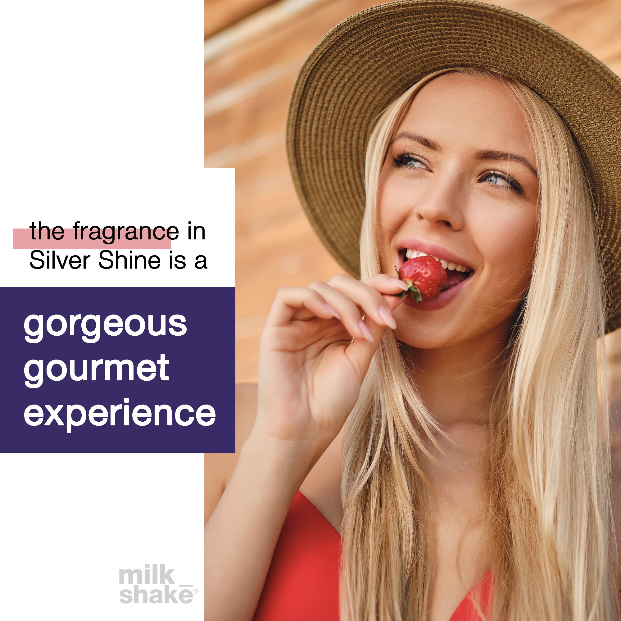 Milk Shake Silver Shine Conditioner for Blonde & Gray Hair - 8.4 fl oz Purple Toning Treatment - Sulfate Free & Vegan Formula - Perfect for Salon Quality Results at Home