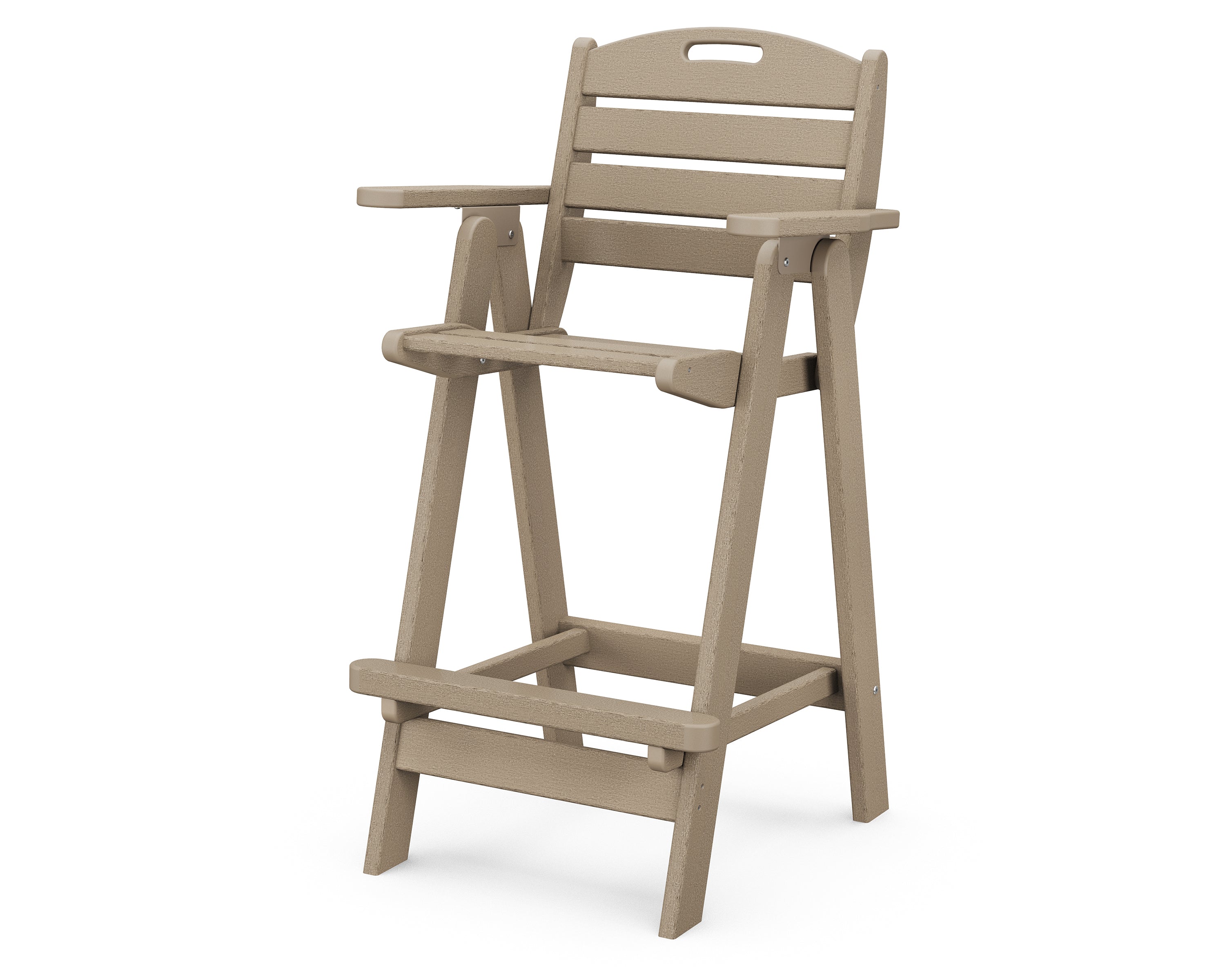 POLYWOOD Nautical Bar Chair - Waterproof & Durable Outdoor Bar Stool for Patio, Poolside, or Deck - Perfect for Beach House, Backyard, and Coastal Decor