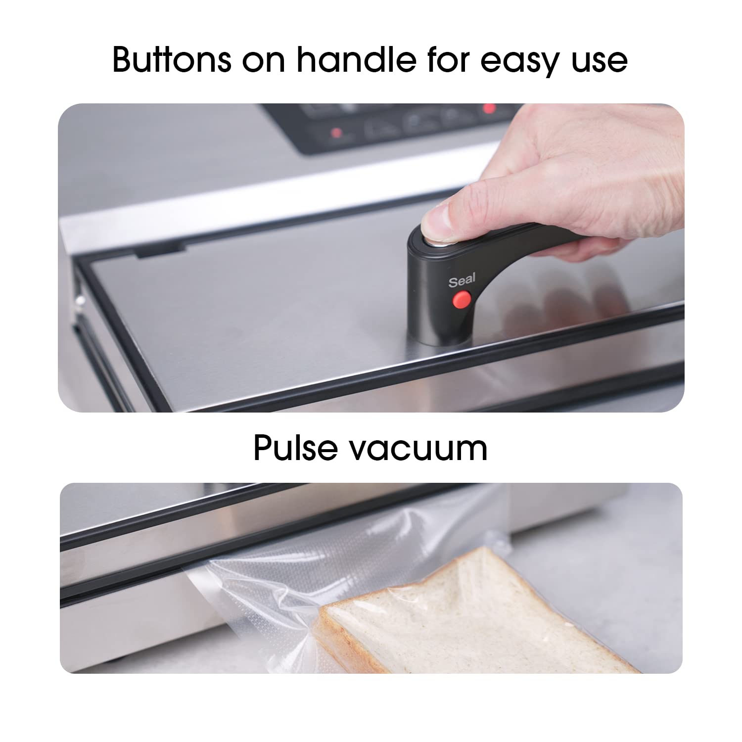 Vesta Precision Vac'n Seal Pro II Vacuum Sealer - Smart Seal Technology, High-Speed Food Preservation System, Heavy-Duty Vacuum Sealing Machine with Patented Cutter Box Bags | Perfect for Meal Prep, Sous Vide, Freezer Storage & Camping Food Preservation | Made in USA