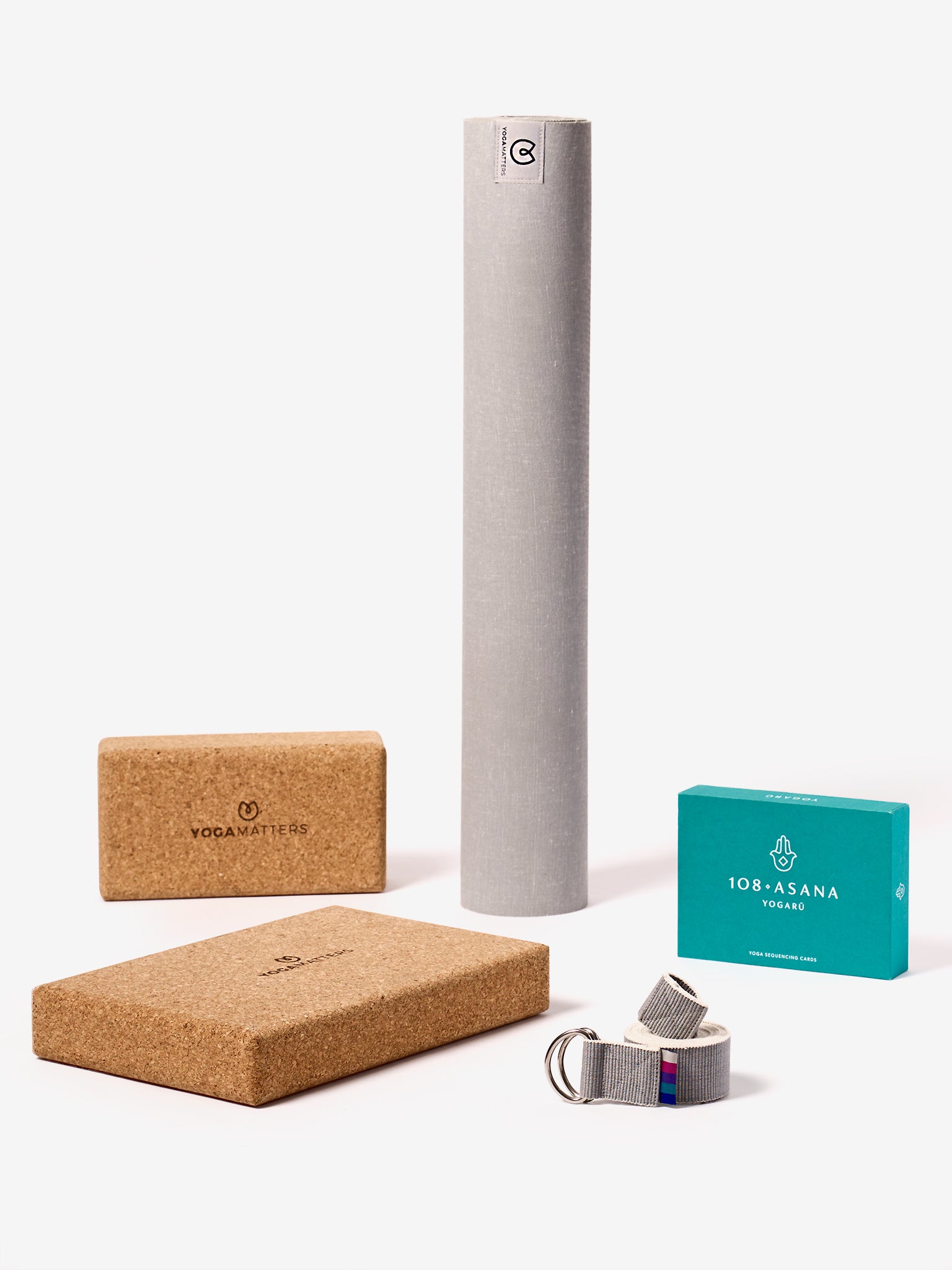 Eco-Friendly Yoga Kit for Beginners - Non-Slip Mat, Blocks & Strap - Perfect for Home, Studio & Travel Yoga Practice