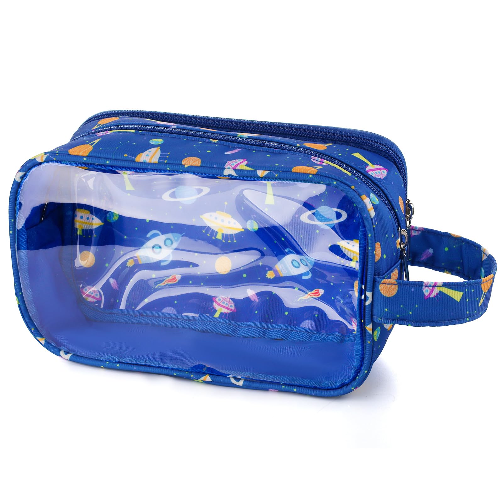 **Waterproof Hanging Toiletry Bag for Boys - Travel Wash Bag for Kids, Toddler & Little Boys, Navy Blue - Perfect for Camping, Sleepovers & Family Trips**