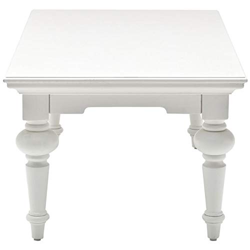**NovaSolo Provence Pure White Mahogany Wood Rectangular Coffee Table - Modern Farmhouse Living Room Furniture for Home Decor**    **使用场景:** Perfect for cozy living rooms, farmhouse-style homes, or as a chic centerpiece in your lounge area.