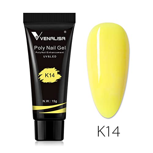 Venalisa Poly Builder Gel - 15g Professional Acrylic Nail Extension Gel for Strong & Natural-Looking Nails | Perfect for Salon & Home Manicures | K14 Shade