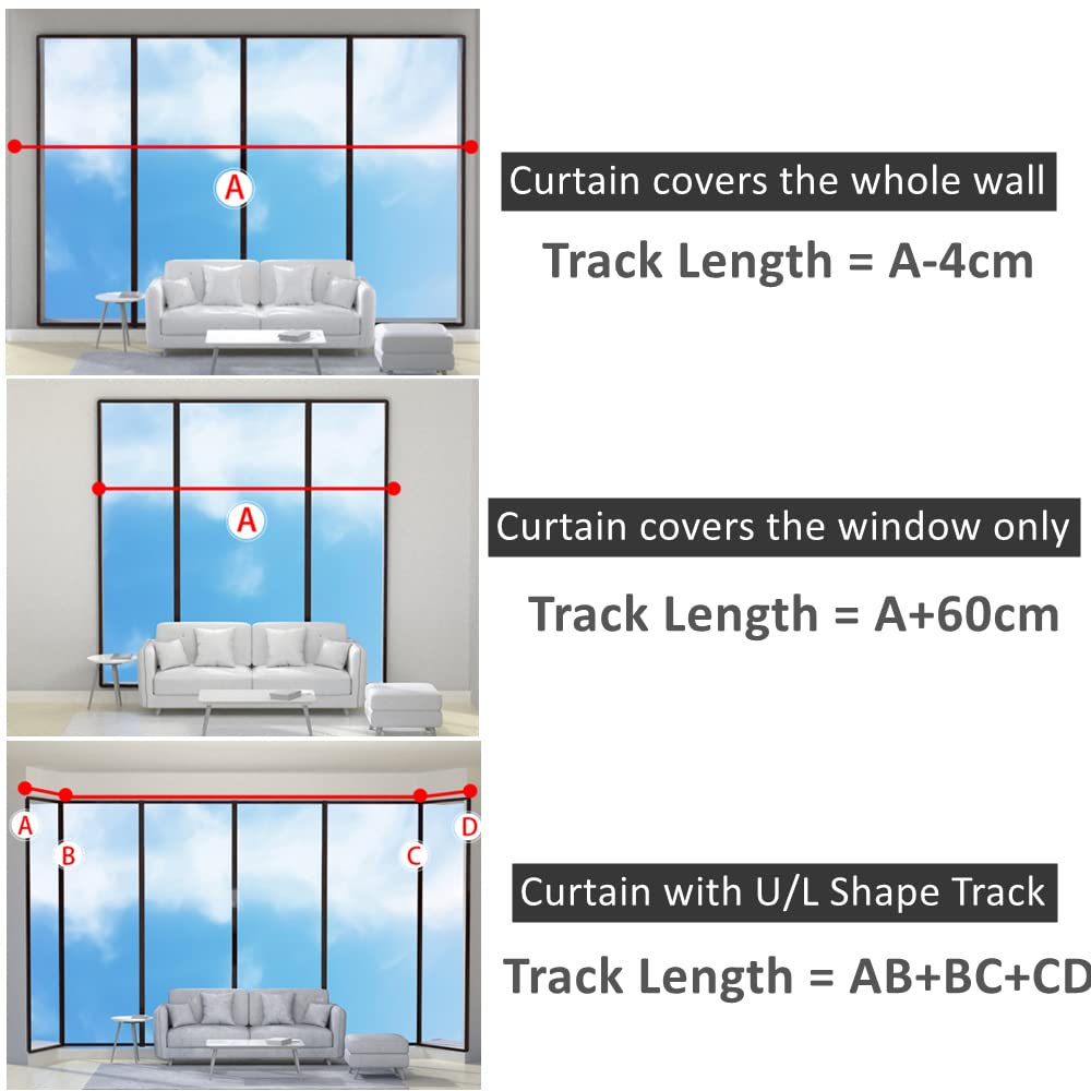Smart Curtains System - Electric Motorized Curtain Track Compatible with Apple HomeKit, Alexa & Google Assistant - 161.4 inch (4.1M) Automatic Curtain Opener for Smart Home - Modern Window Treatment for Living Room, Bedroom & Office Automation