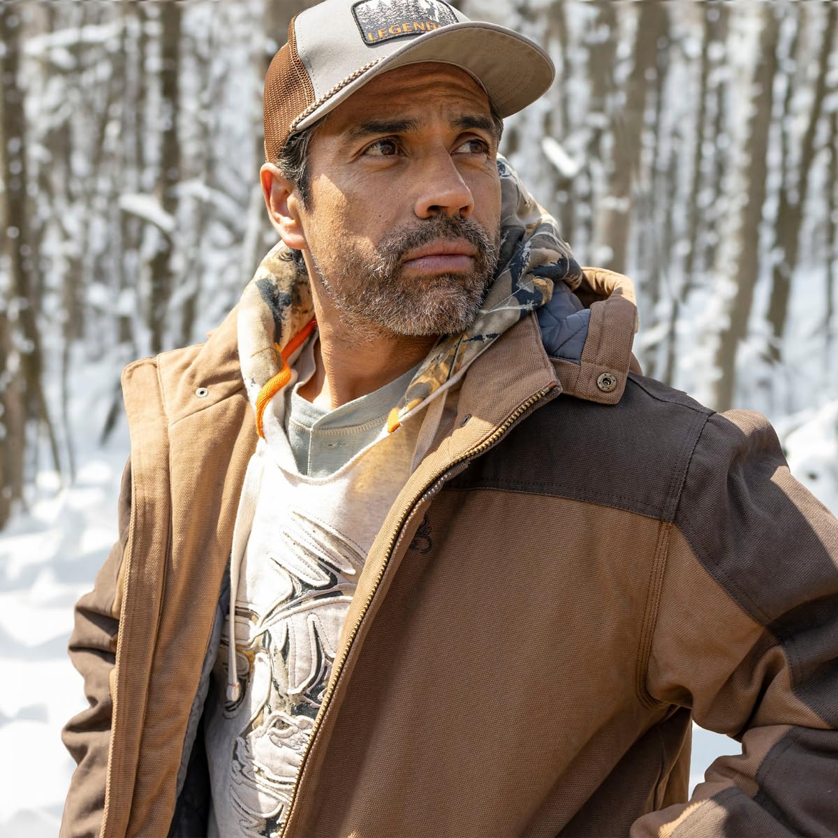 Legendary Whitetails Men's Canvas Cross Trail Workwear Jacket - Durable Outdoor Coat for Hunting, Hiking & Camping - Water-Resistant Canvas Work Coat for Cold Weather Adventures