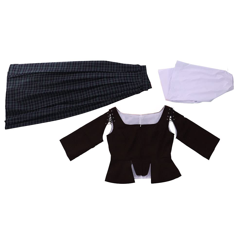 Outlander Claire Fraser Cosplay Costume for Women - Scottish Highland Dress, Prairie Colonial Civil War Dress - Perfect for Halloween, Cosplay Events, and Themed Parties