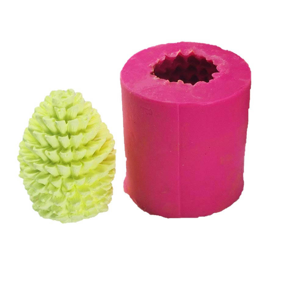 3D Christmas Pine Cone Nut Shaped Silicone Candle Mold for DIY Chocolate, Pastry, Fondant & Handmade Soap - Perfect for Holiday Baking, Candle Making & Crafting Gifts