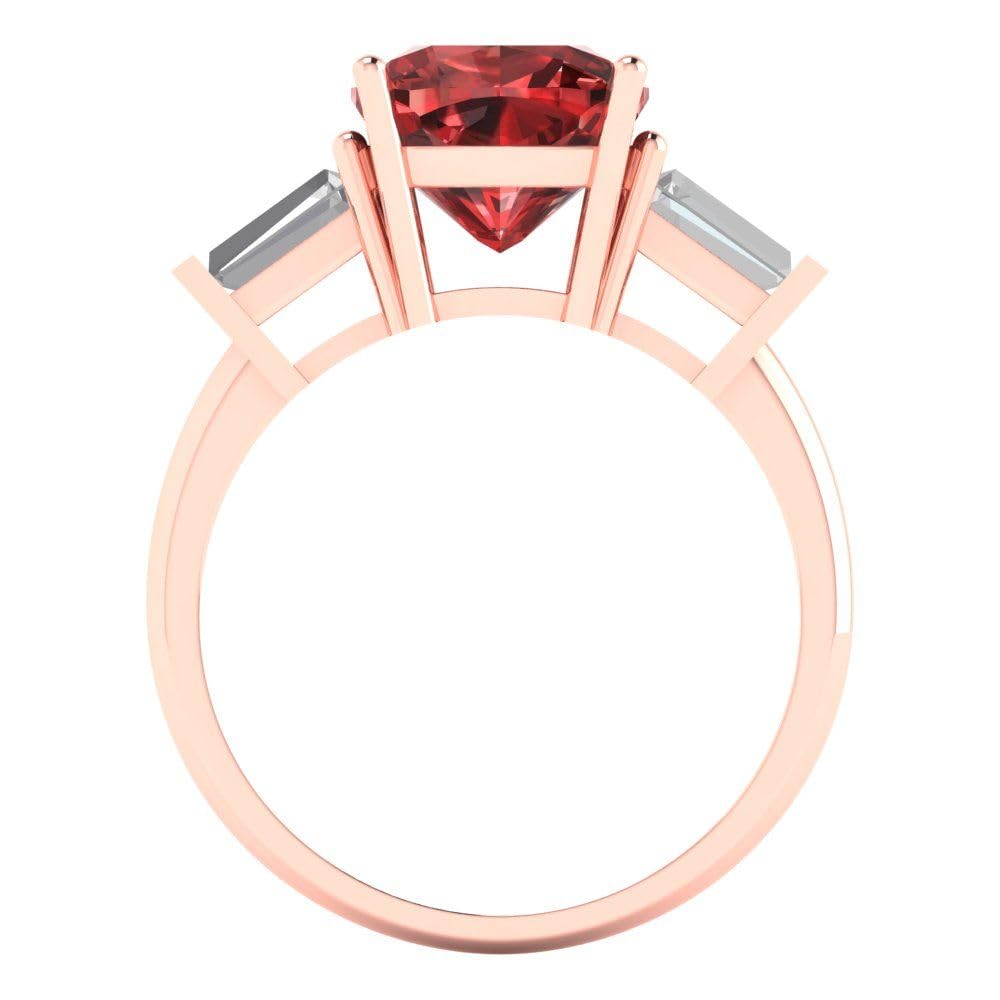2.5ct Natural Amethyst Solitaire Ring - 14K Rose Gold Radiant Cut Wedding Band for Women | Art Deco Bridal Jewelry, Anniversary Gift for Her | Perfect for Engagement, Proposal & Special Occasions