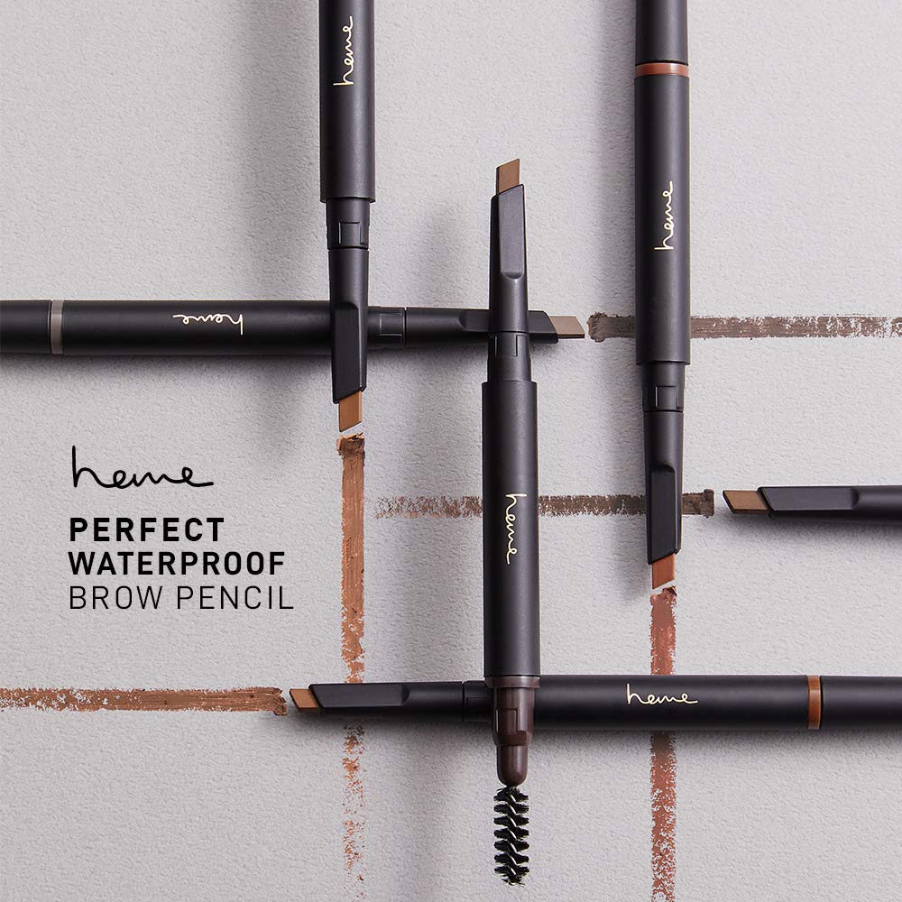 Heme Perfect Waterproof Brow Pencil - Walnut Brown 0.02 oz | Long-Lasting Eyebrow Makeup for Natural Look | Ideal for Daily Use, Gym & Outdoor Activities