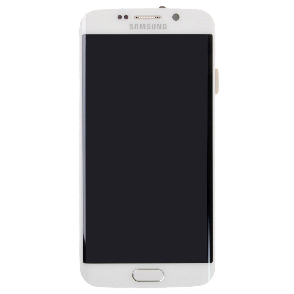 Original LCD, Digitizer & Frame Assembly for Samsung Galaxy S6 Edge (White) - OEM Quality with Pre-Applied Adhesive - Perfect for Screen Repair & Replacement at Home or Workshop