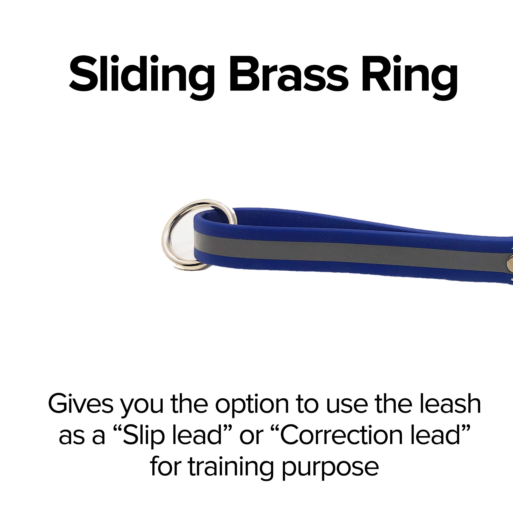 Reflective Dog Leash 5ft - Strong & Lightweight Pet Lead with Easy Collar Hook for Small, Medium, Large & XL Dogs - Blue - Perfect for Night Walks, Jogging & Outdoor Adventures