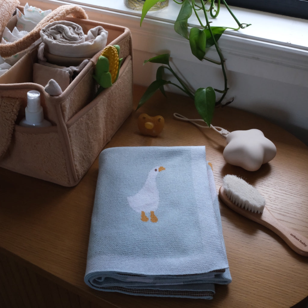 Soft & Cozy Urban Baby Cotton Blanket for Newborns & Toddlers - Premium Goose Down Alternative - Perfect for Nursery, Stroller & Travel Use