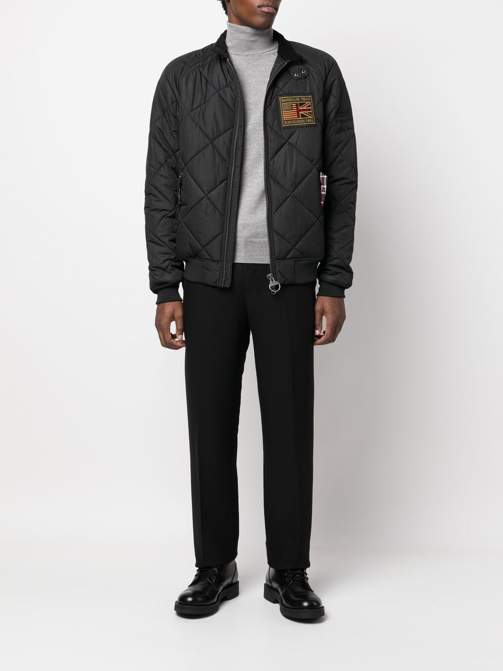 BARBOUR INTERNATIONAL Men's Waxed Cotton Motorcycle Jacket - Black | Waterproof & Windproof Outdoor Coat for Riding, Hiking & Casual Wear