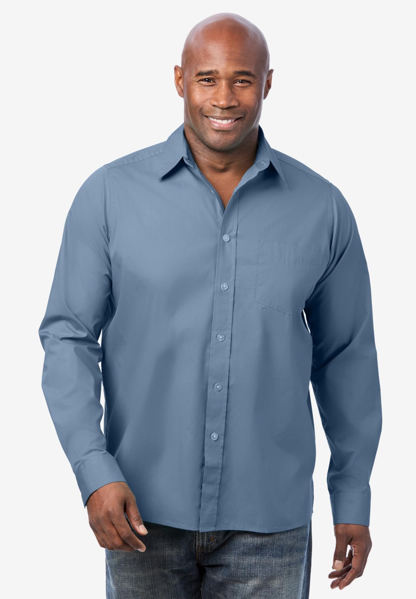 KingSize Men's Big & Tall No-Tuck Casual Shirt - Comfortable Oversized Button Down for Work & Relaxation | Perfect for Office, Travel & Everyday Wear
