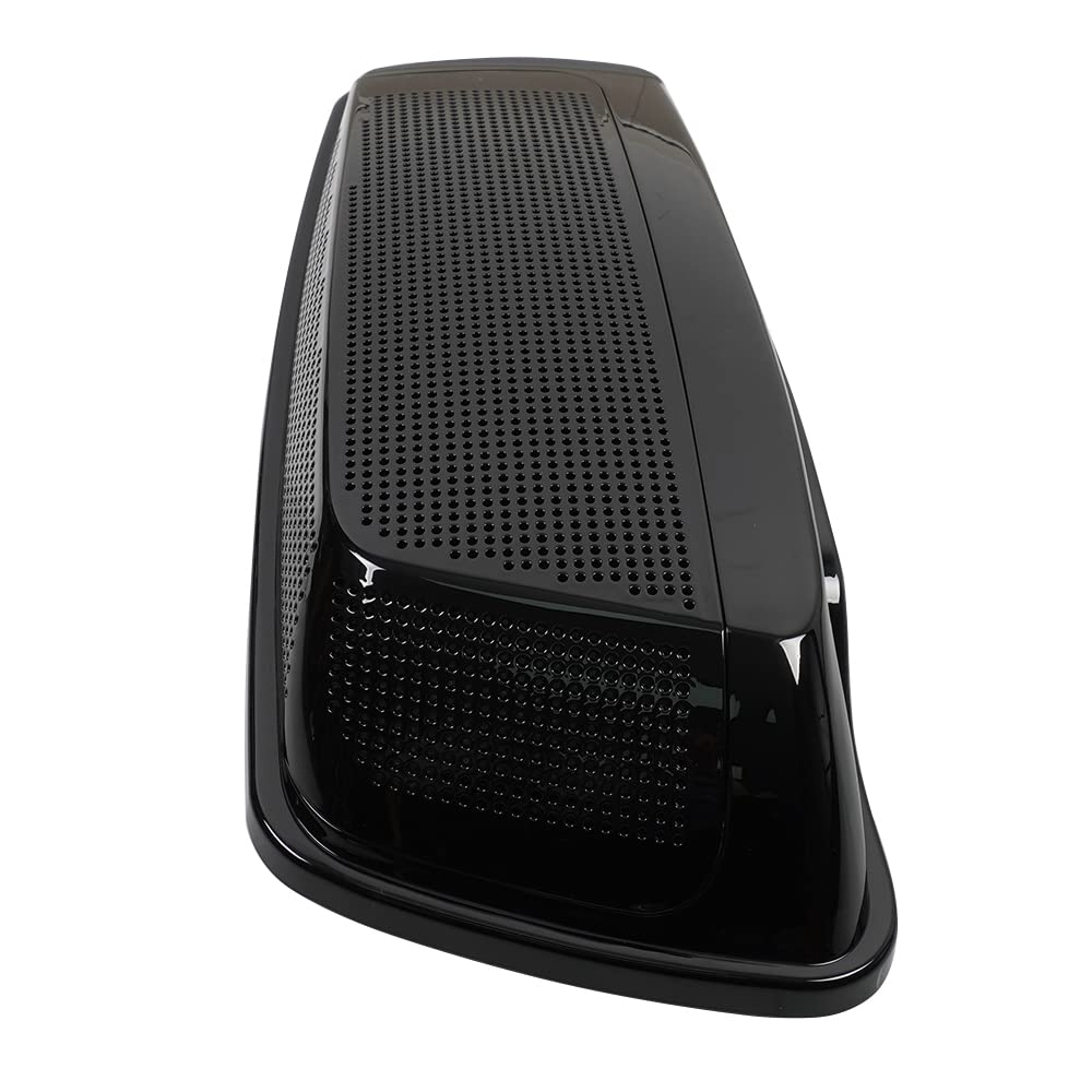 ZXMT Black Dual 6x9 Saddlebag Speaker Lids for Harley Touring Road King 2014-2021 - Upgrade Motorcycle Audio System for Enhanced Riding Experience