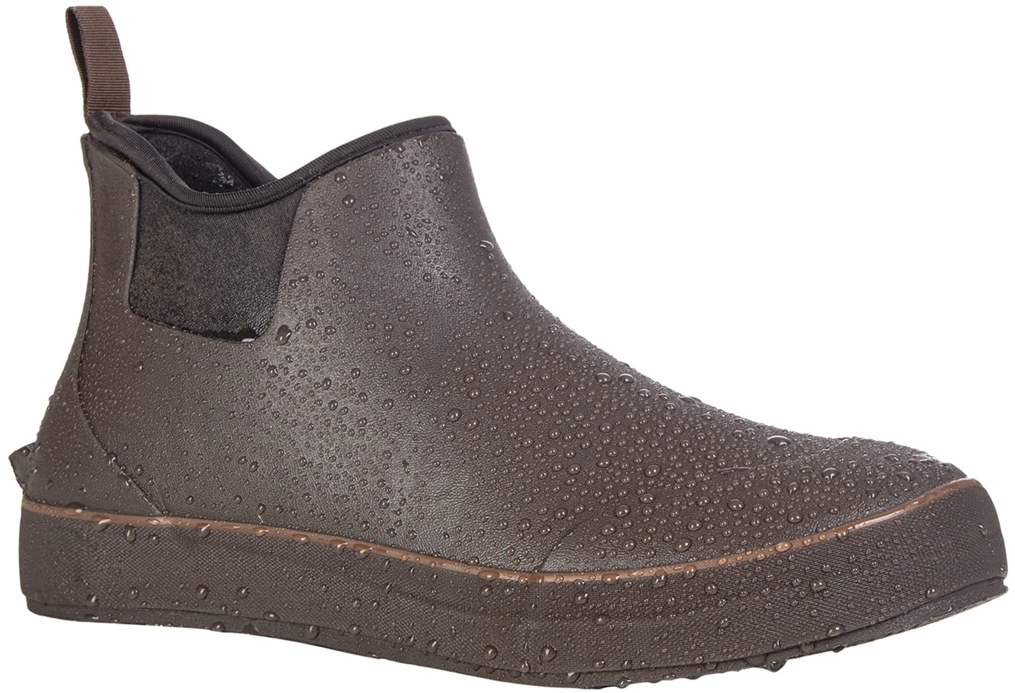 TENGTA Men's Waterproof Deck Boots - Ankle Rain Boots with Neoprene Rubber for Outdoor Work, Fishing & Hiking - Slip-Resistant & Comfortable Work Shoes