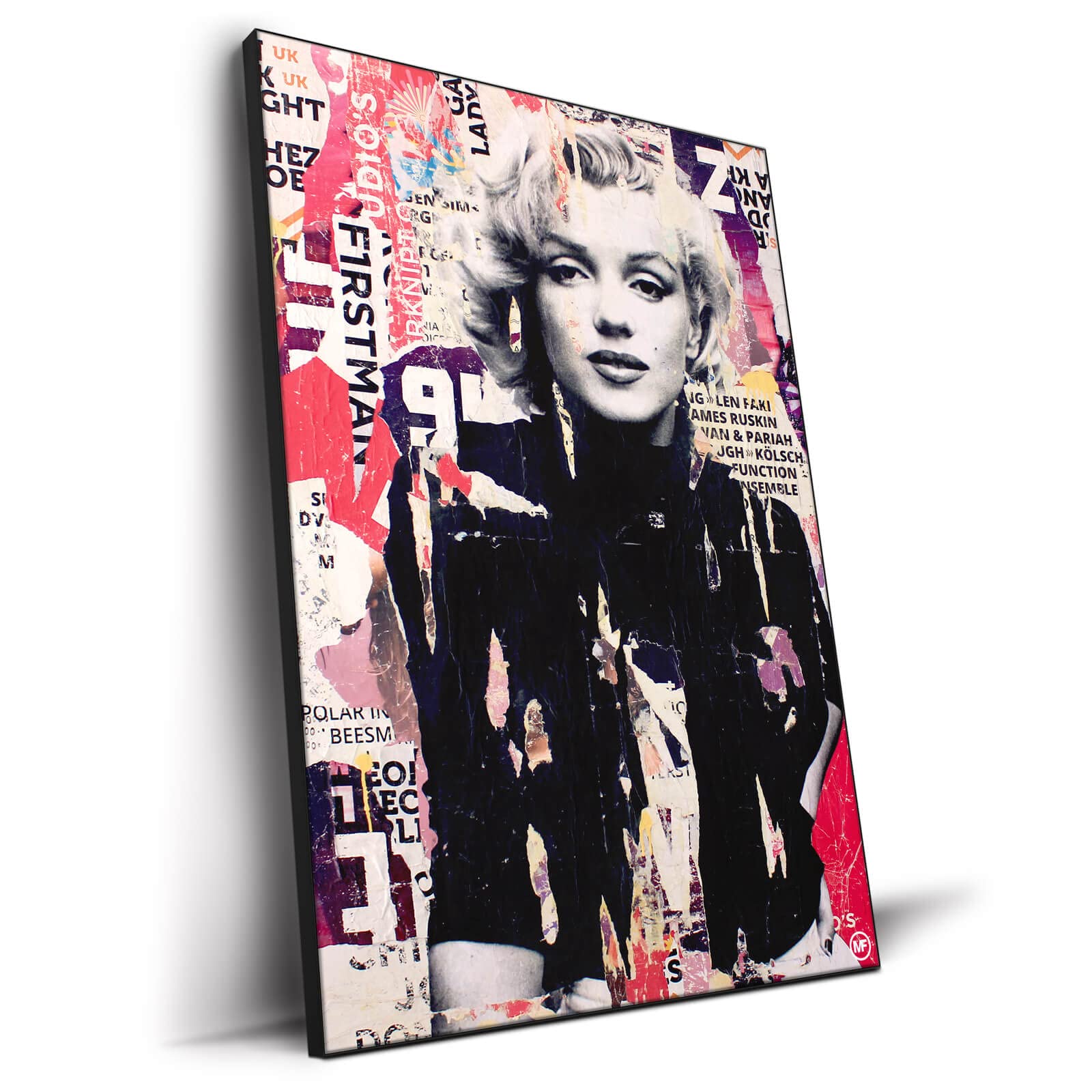 Marilyn Monroe Wall Art Collage by Michiel Folkers - 24x24 Inch Large Canvas Wall Decor - Vintage Hollywood Poster for Living Room, Bedroom & Office Decor