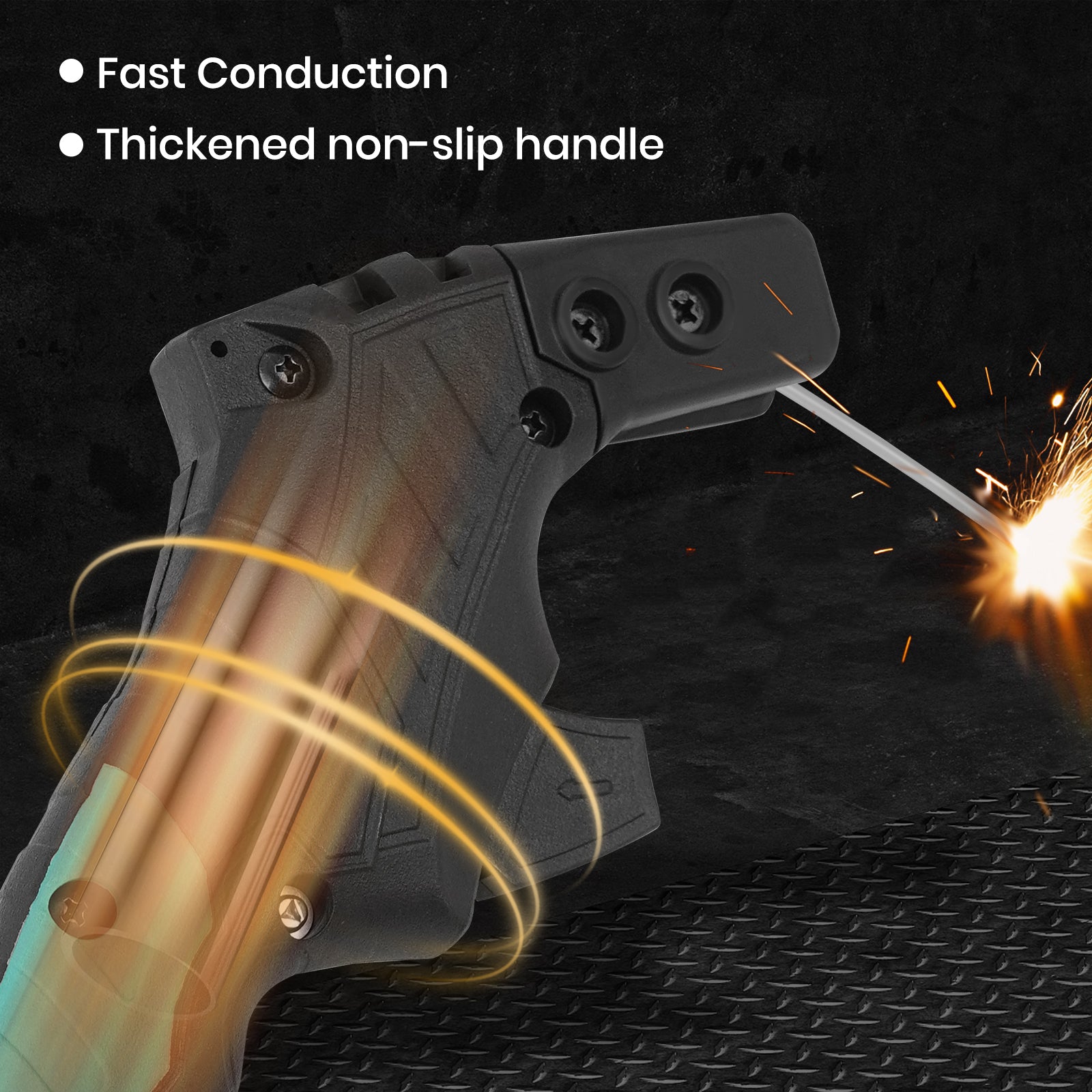 SSimder Seahorse HM 600A Professional Electrode Holder - Heavy Duty Welding Clamp for Arc Welding, Perfect for Metal Fabrication, Construction and DIY Projects