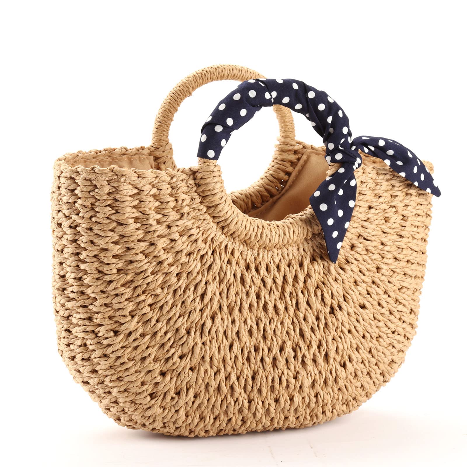YXILEE Handmade Large Straw Tote Bag for Women - Summer Beach Bag with Wide Opening | Perfect for Beach Vacations, Pool Parties & Shopping Trips