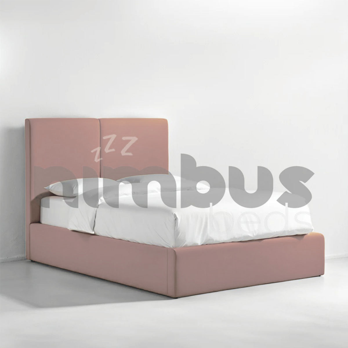 Modern Two Square Panel Bed Frame - Queen Size, Sturdy Wooden Platform Bed with Headboard & Footboard - Perfect for Bedrooms, Guest Rooms & Apartments