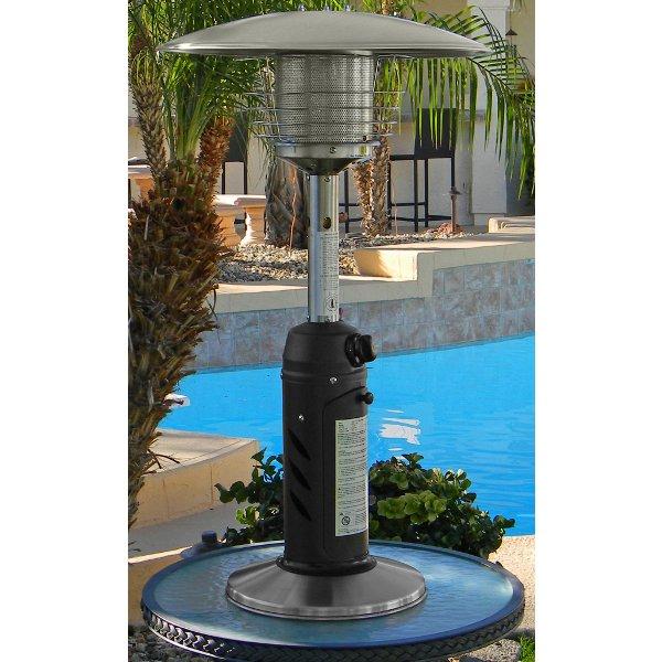 Outdoor Tabletop Patio Heater - Black & Stainless Steel Finish - Portable Propane Heater for Patio, Deck, Camping & Backyard Gatherings