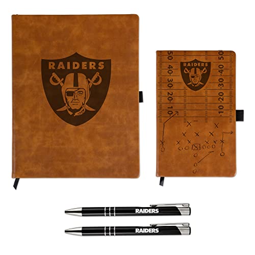 **Las Vegas Raiders NFL Football Gift Set - 2 Pens & 2 Notebooks for Fans, Office & School Supplies | Perfect for Gifts, Game Day & Work**